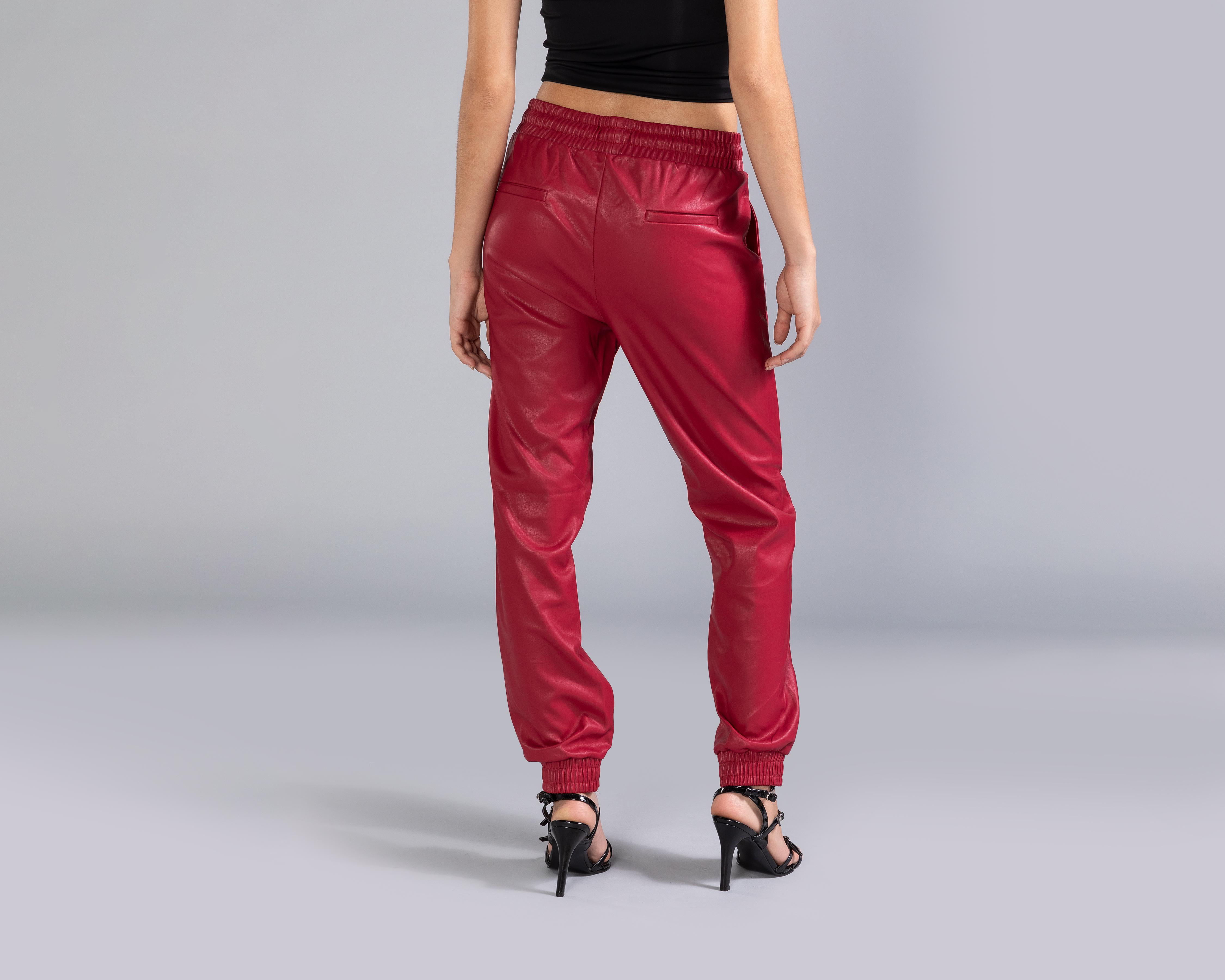 Foto 4 pulgar | Pantalón Strona Rojo para Mujer