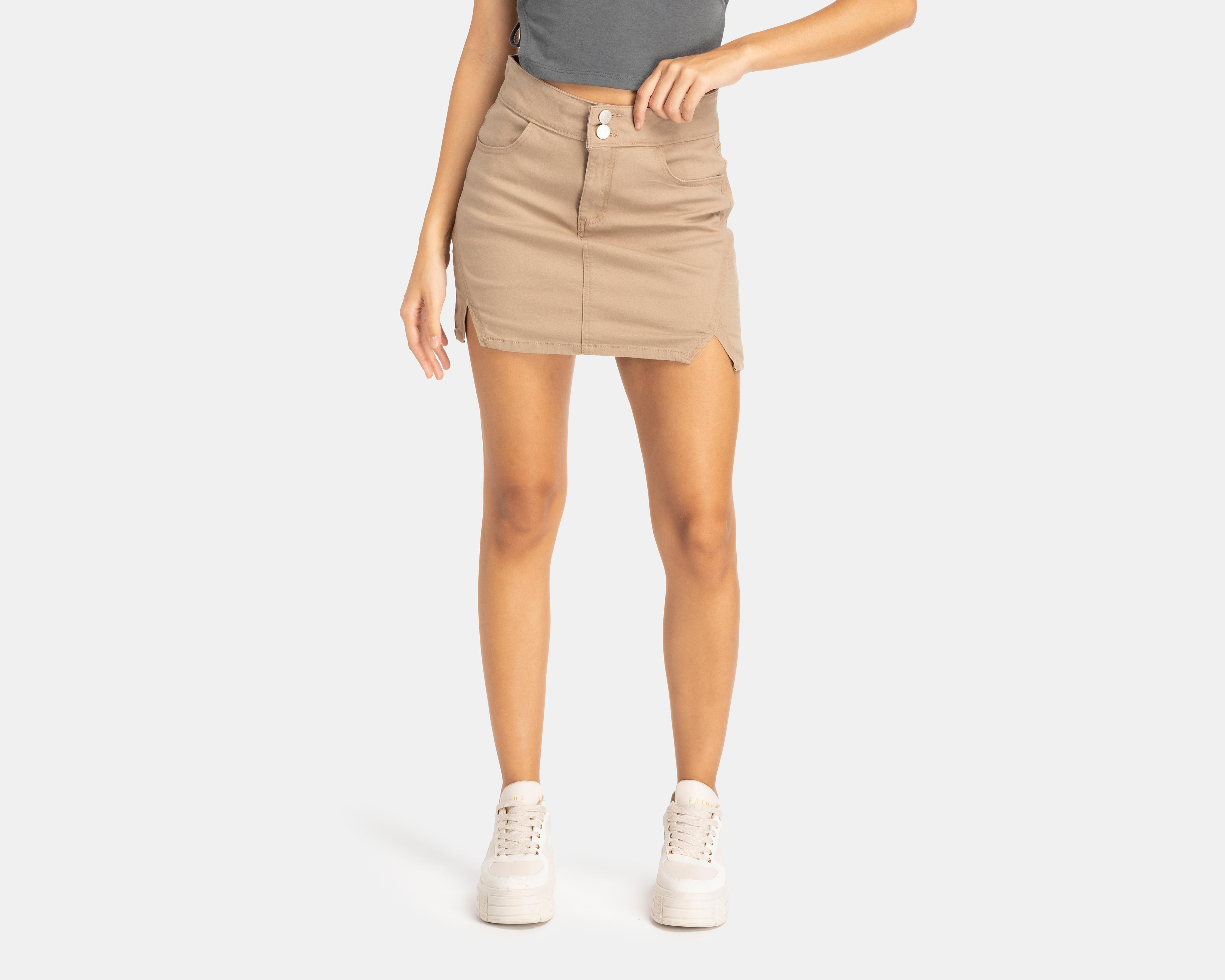 Falda Corta Refill Caqui