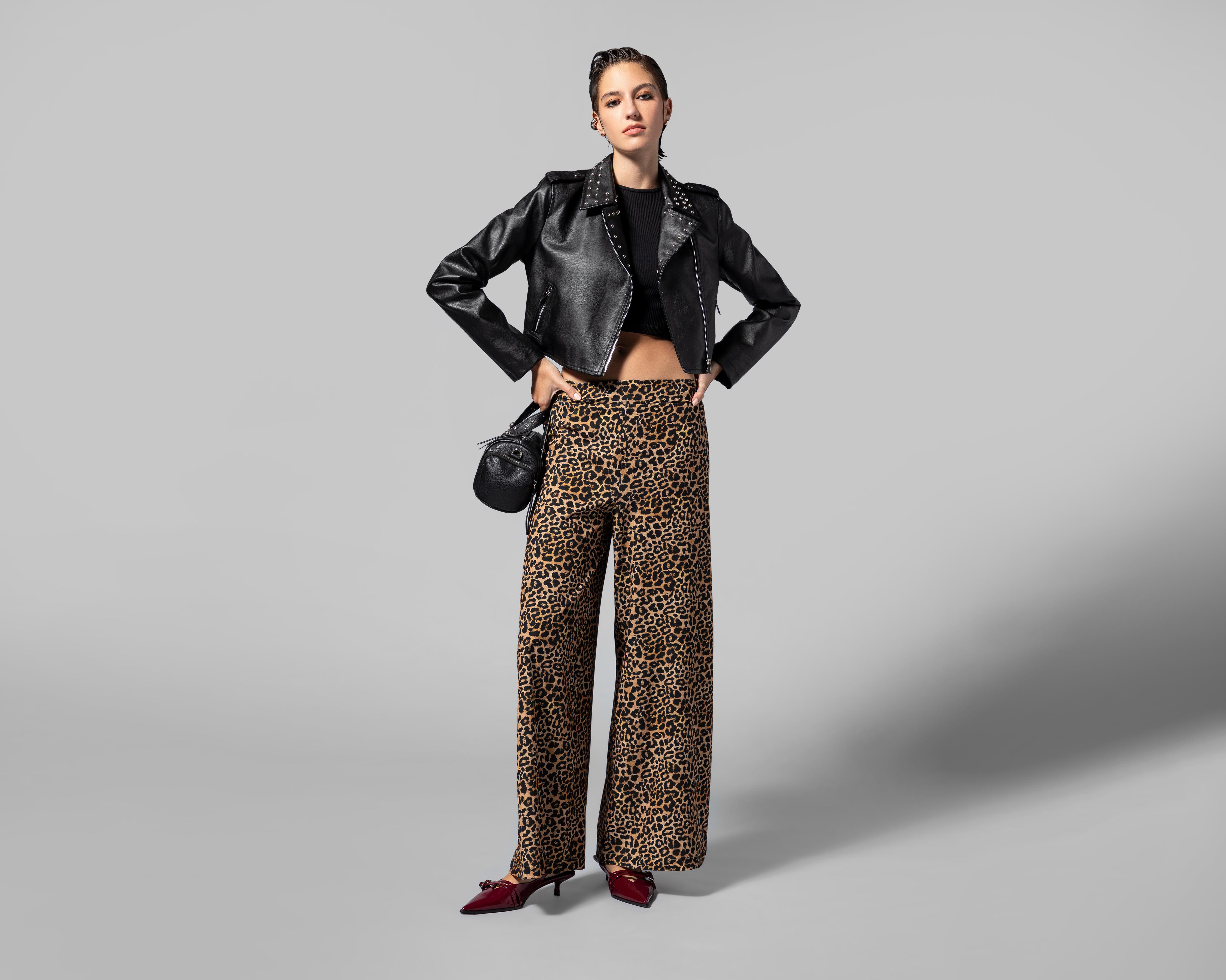 Pantalón Ancho Thinner Animal Print para Mujer $359