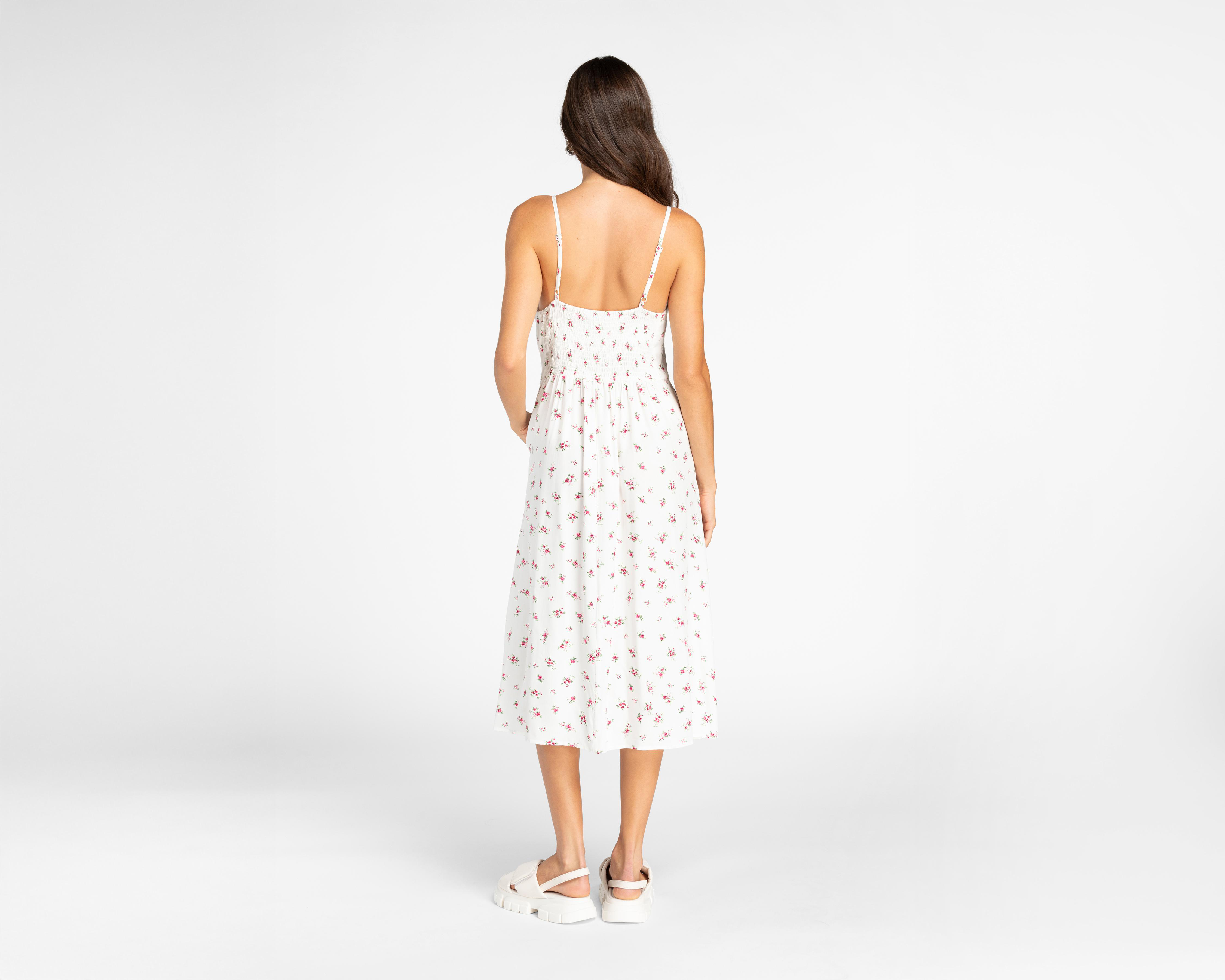 Foto 4 pulgar | Vestido Casual 18 Forever Escote V Floral Midi para Mujer