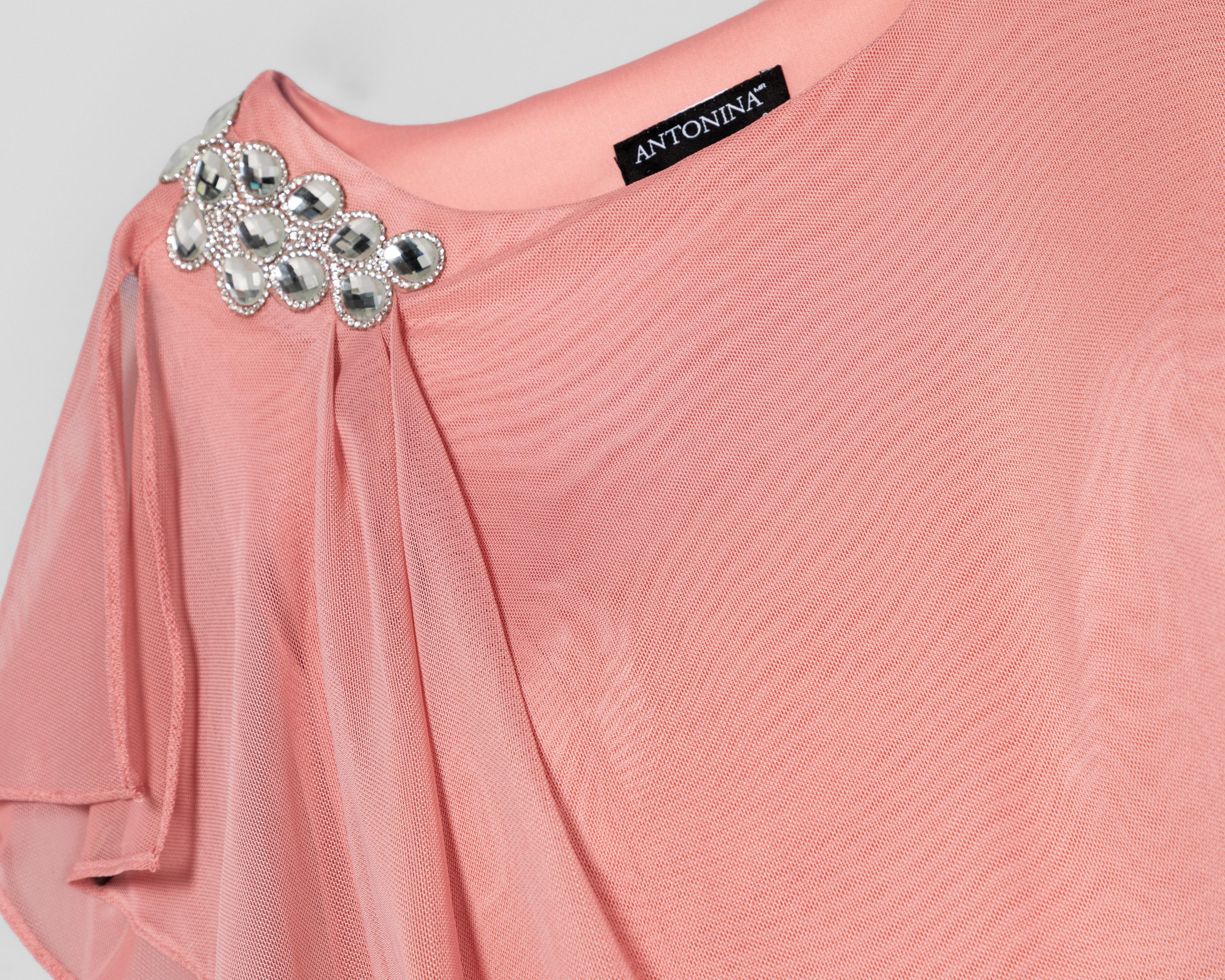 Foto 4 pulgar | Vestido de Fiesta Antonina con Pedrería para Mujer