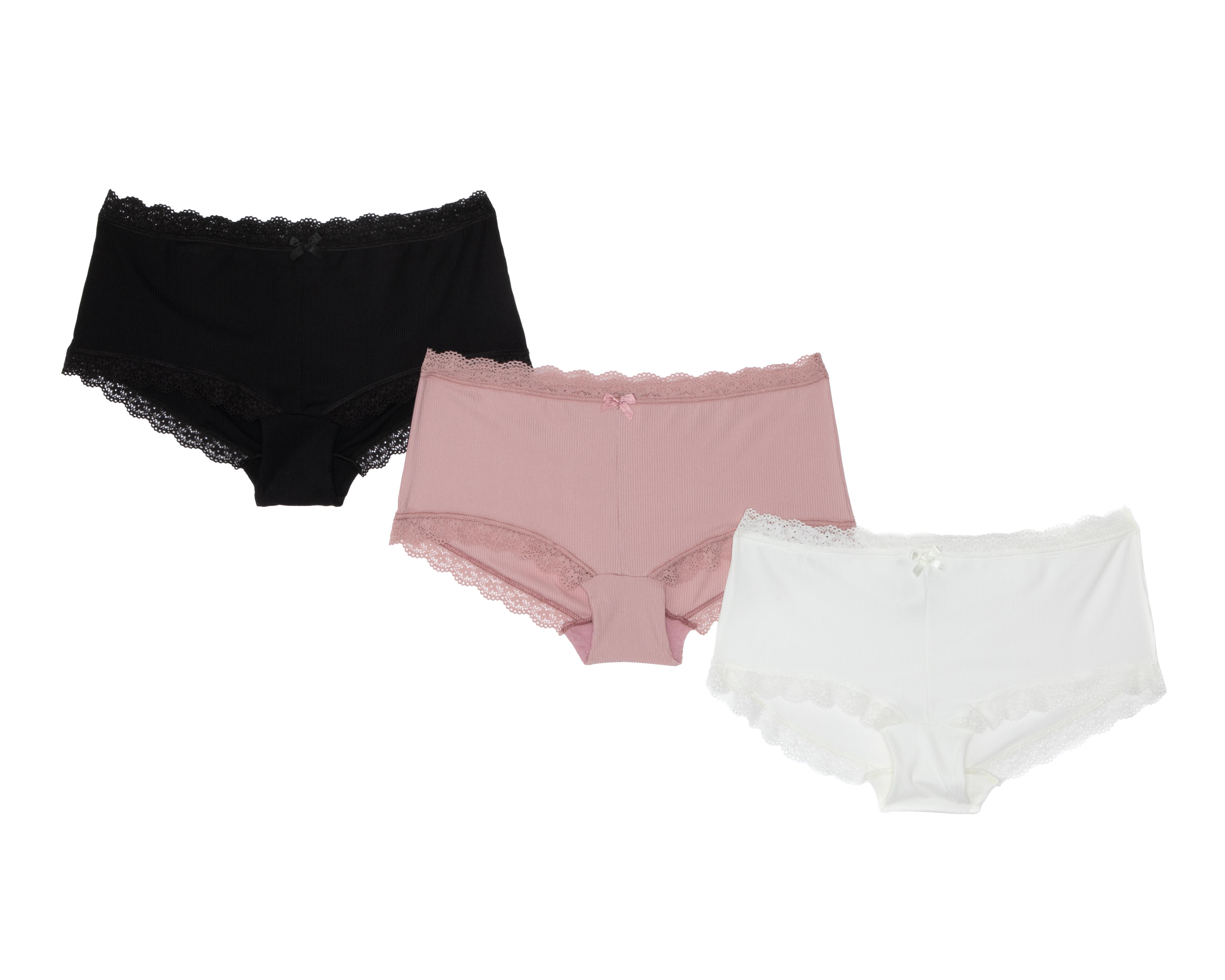 Bóxer con Encaje Frescura para Mujer 3 Piezas