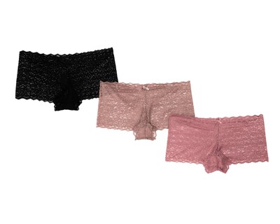 Foto 1 | Bóxer con Encaje Frescura para Mujer 3 Piezas