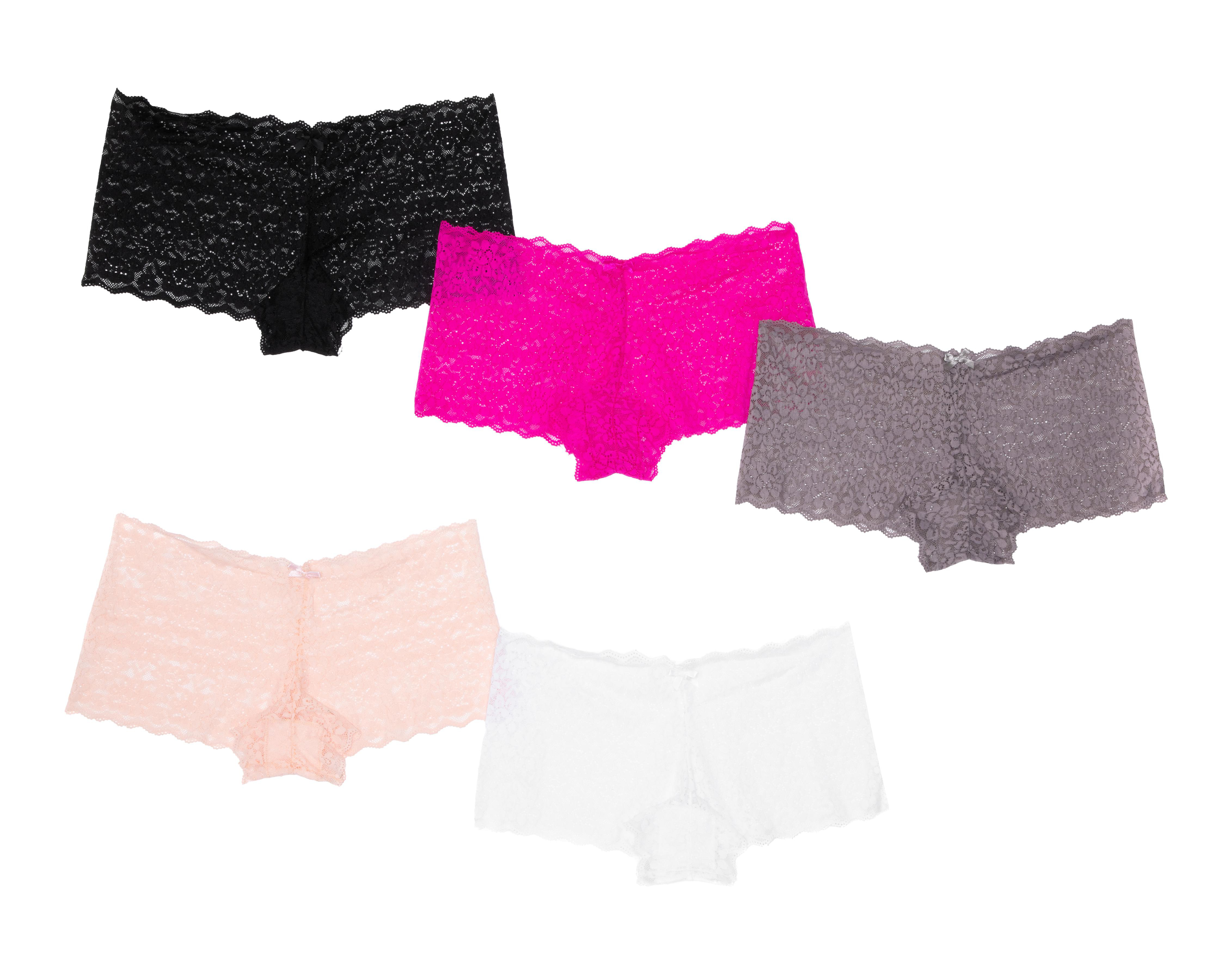 Bóxer con Encaje Frescura para Mujer 5 Piezas $85