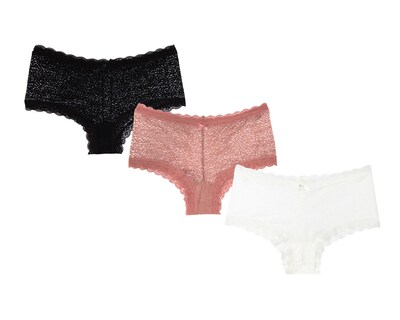 Foto 1 | Bóxer con Encaje Frescura para Mujer 3 Piezas