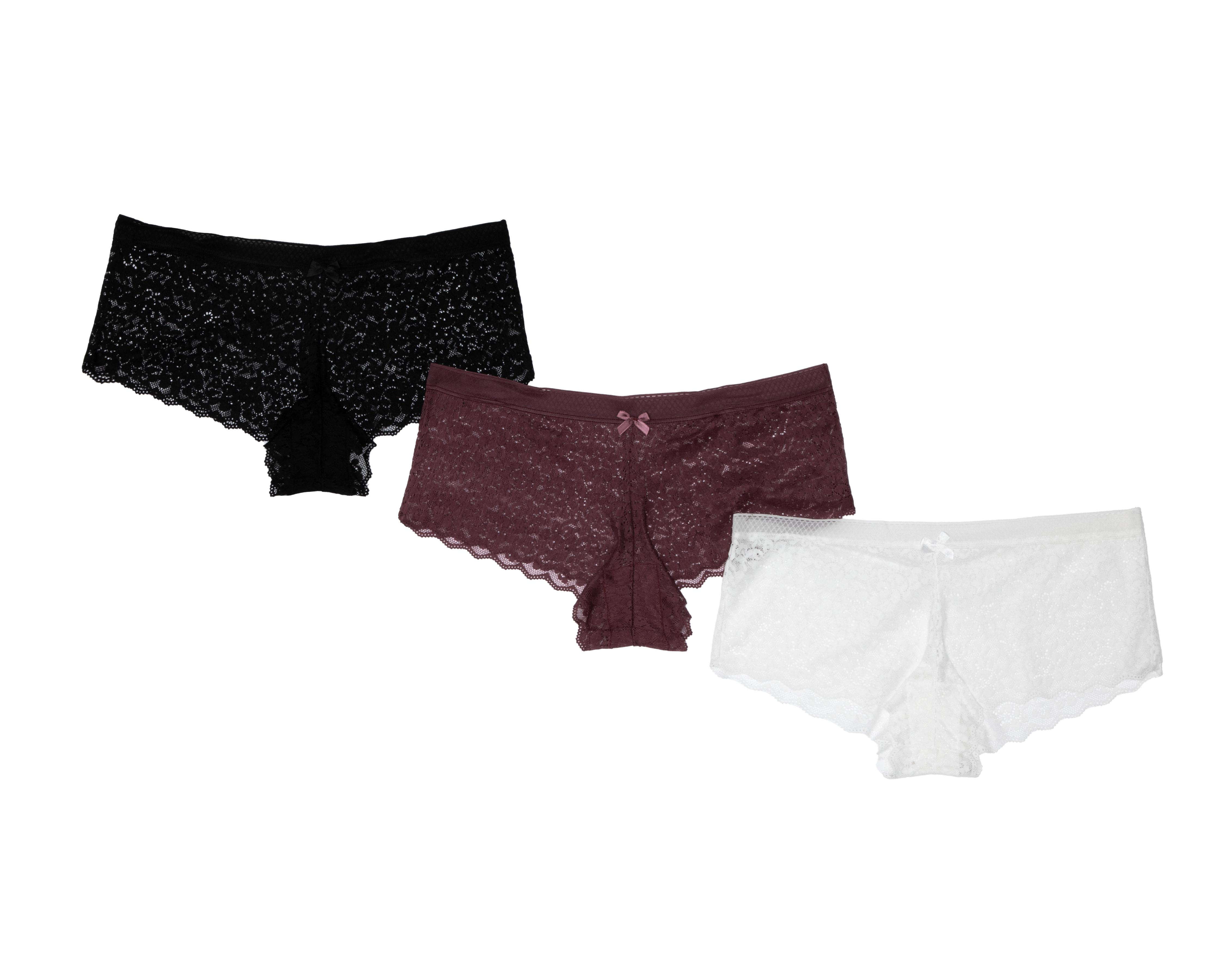 Bóxer con Encaje Frescura para Mujer 3 Piezas