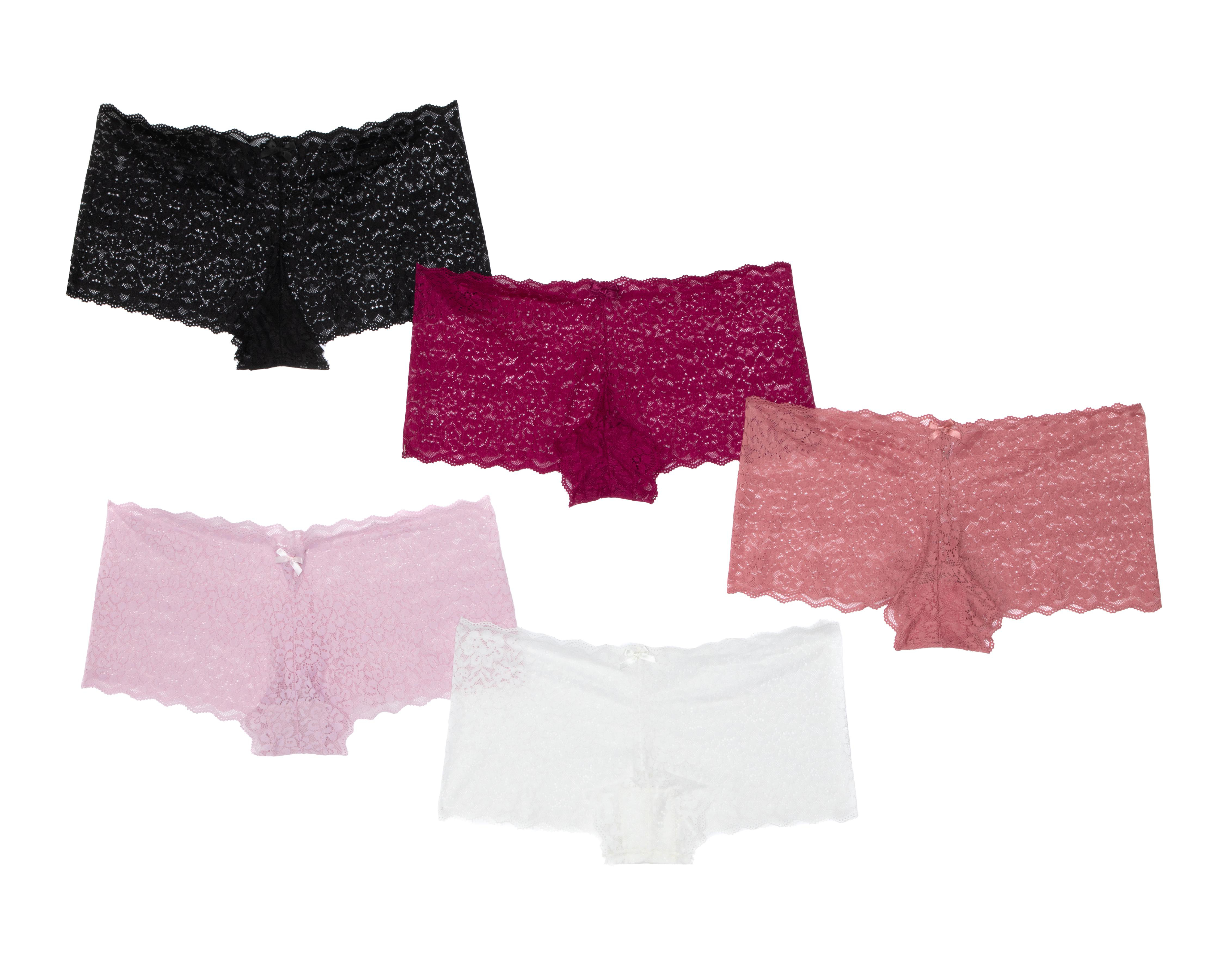 Bóxer con Encaje Frescura para Mujer 5 Piezas $85
