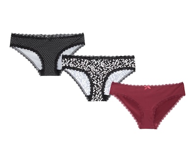 Foto 1 | Pantaleta con Encaje Frescura para Mujer 3 Piezas