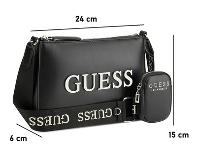 Foto 5 | Bolsa Cruzada Guess con Monedero
