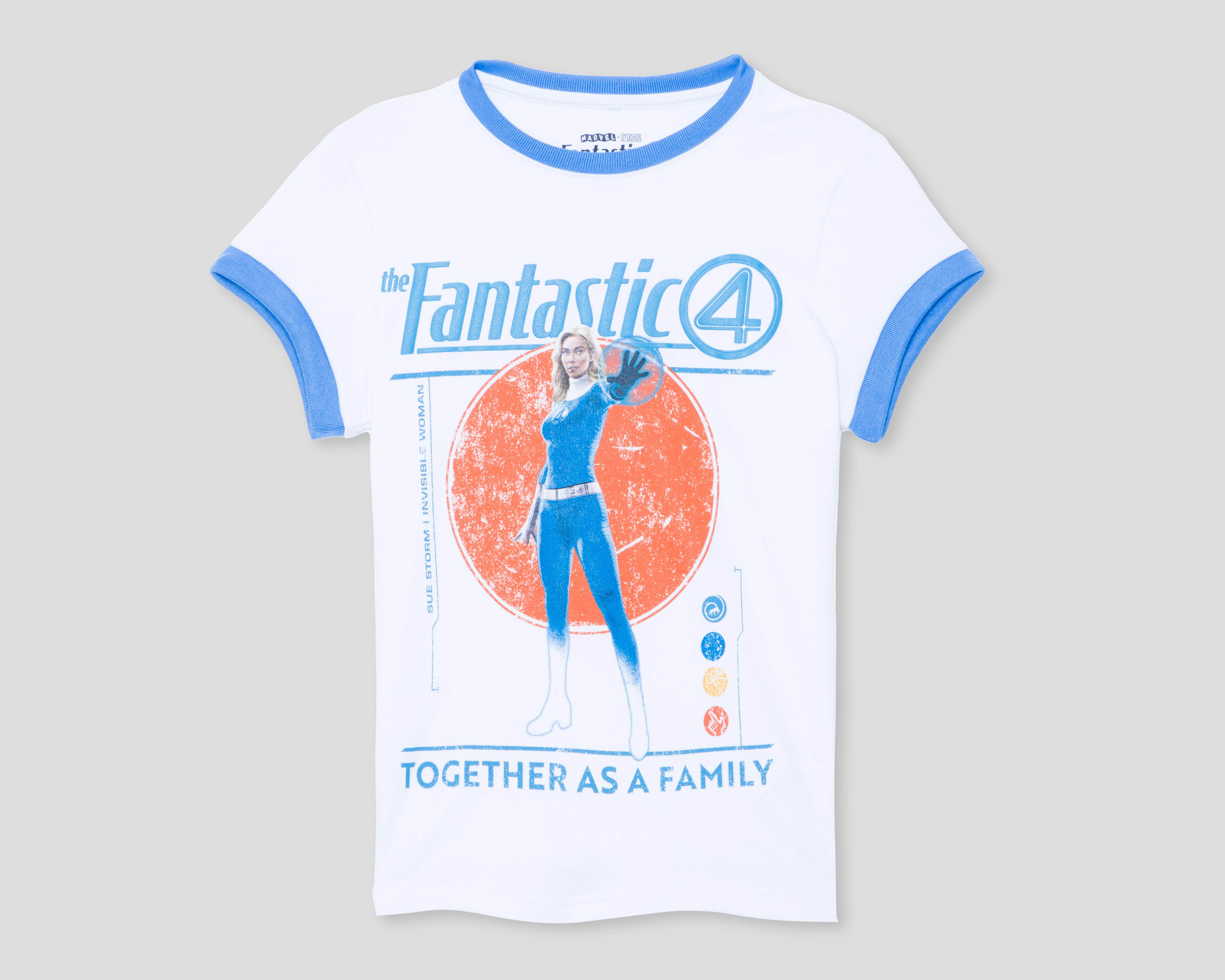 Foto 2 pulgar | Playera Estampada Los Cuatro Fantásticos para Mujer