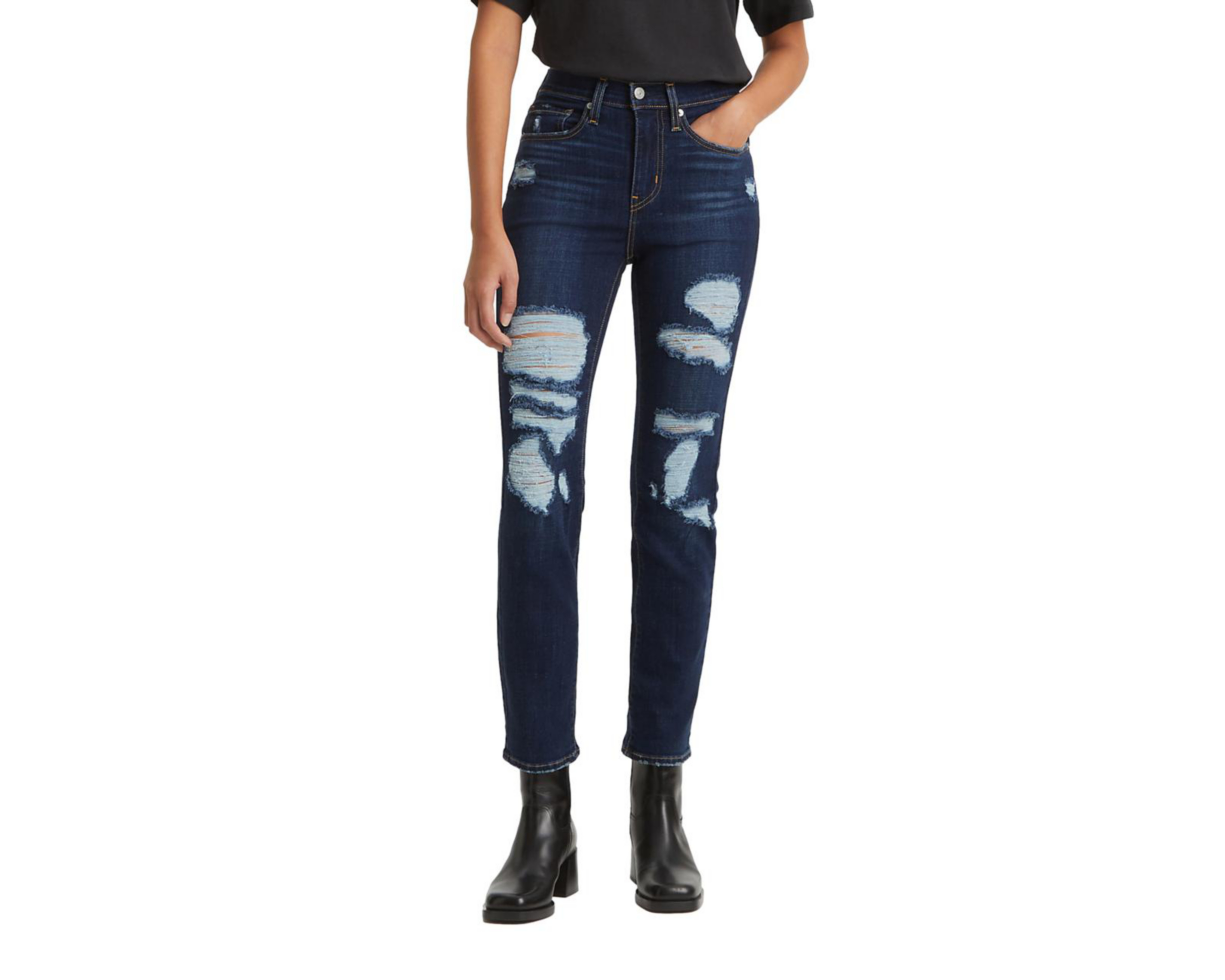 Foto 2 pulgar | Jeans Straight Levi's 724 High-Rise para Mujer