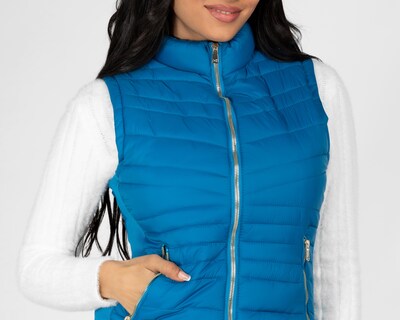 Foto 4 | Chaleco Hollander Capitonado Azul
