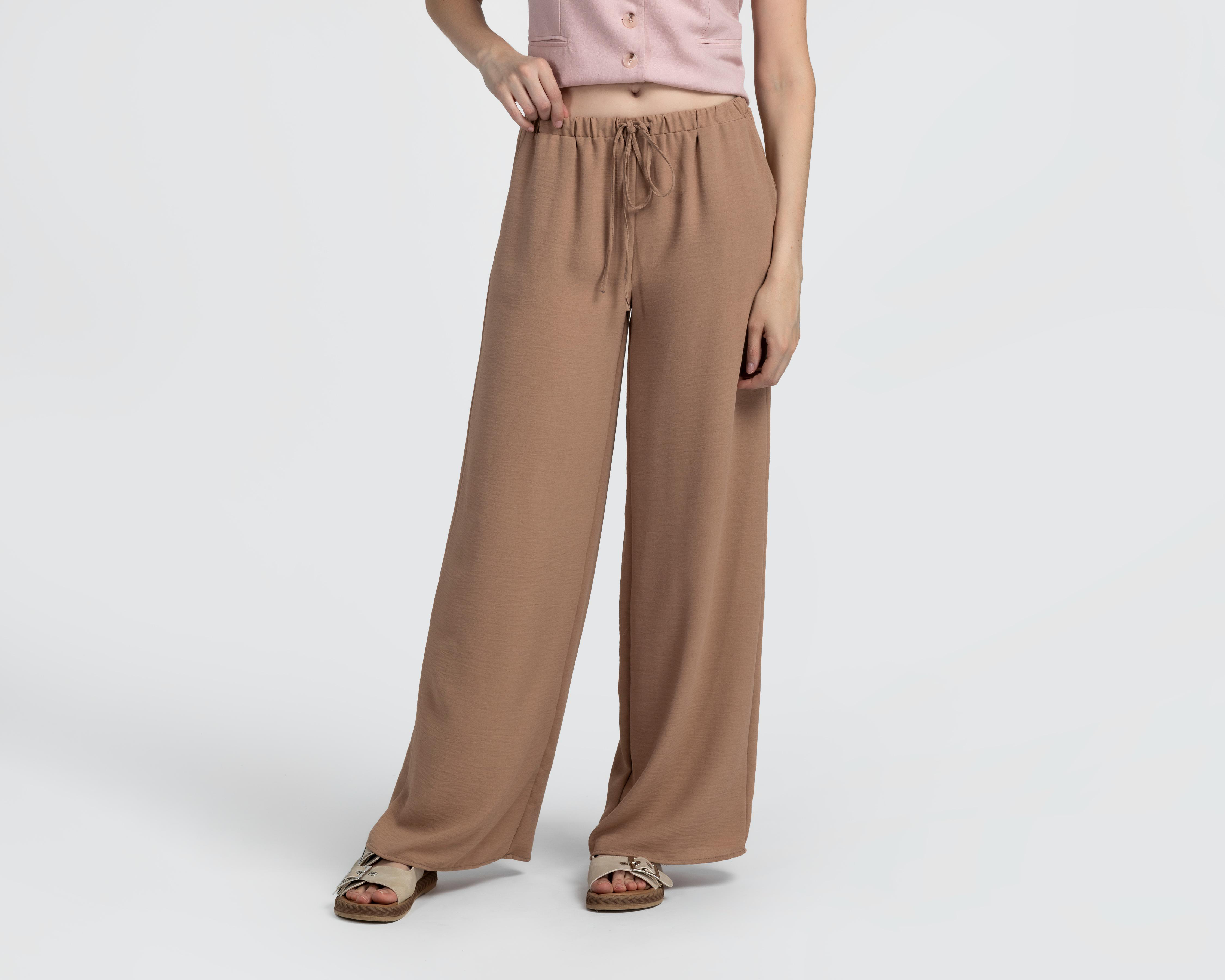 Foto 1 | Pantalón Palazzo Sahara Café para Mujer