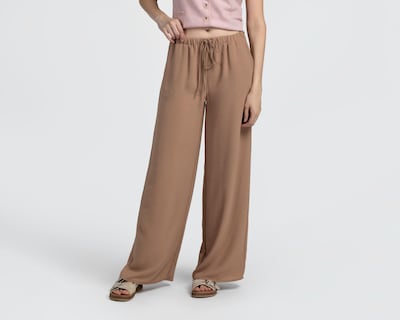 Foto 1 | Pantalón Palazzo Sahara Café para Mujer
