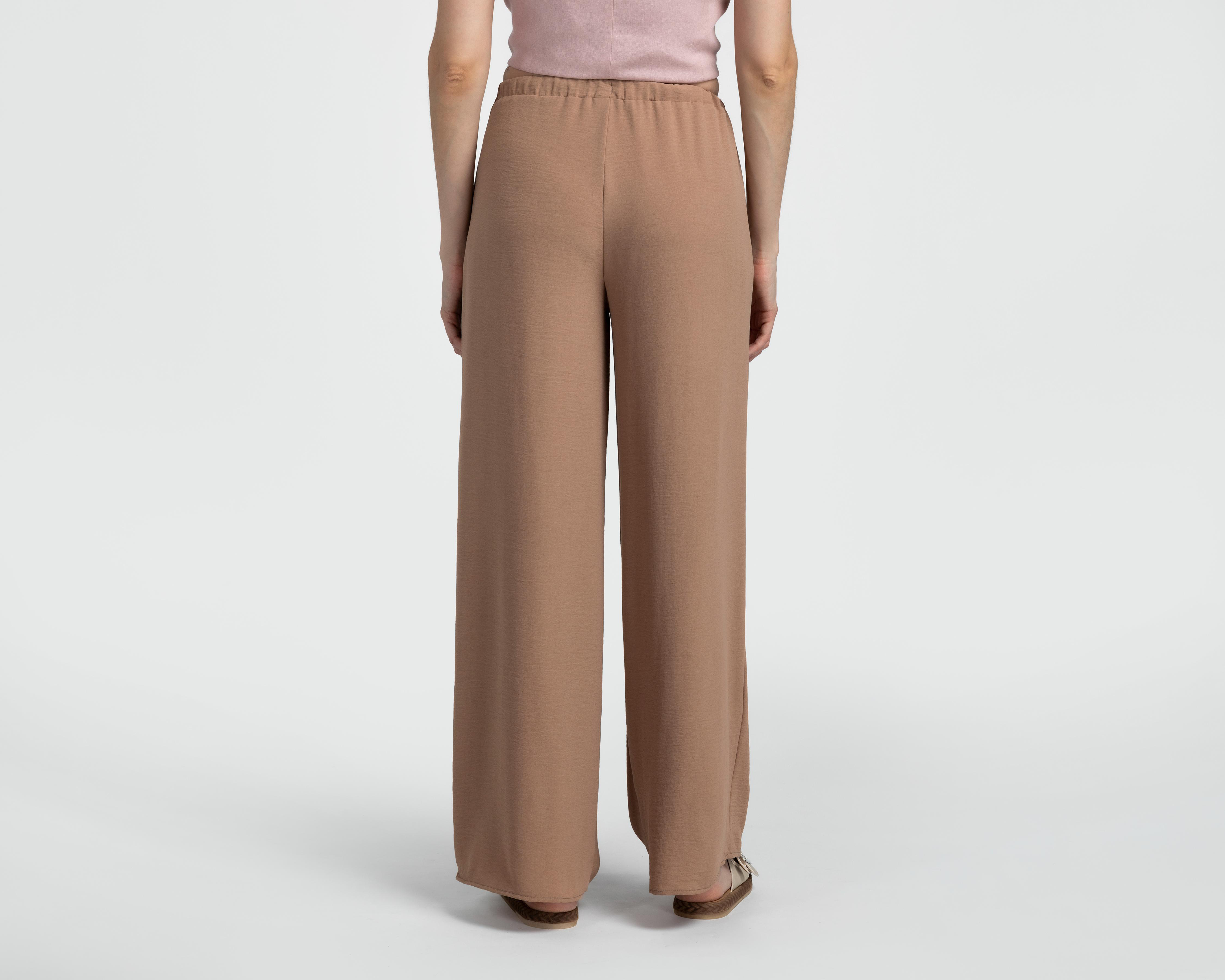 Foto 4 pulgar | Pantalón Palazzo Sahara Café para Mujer