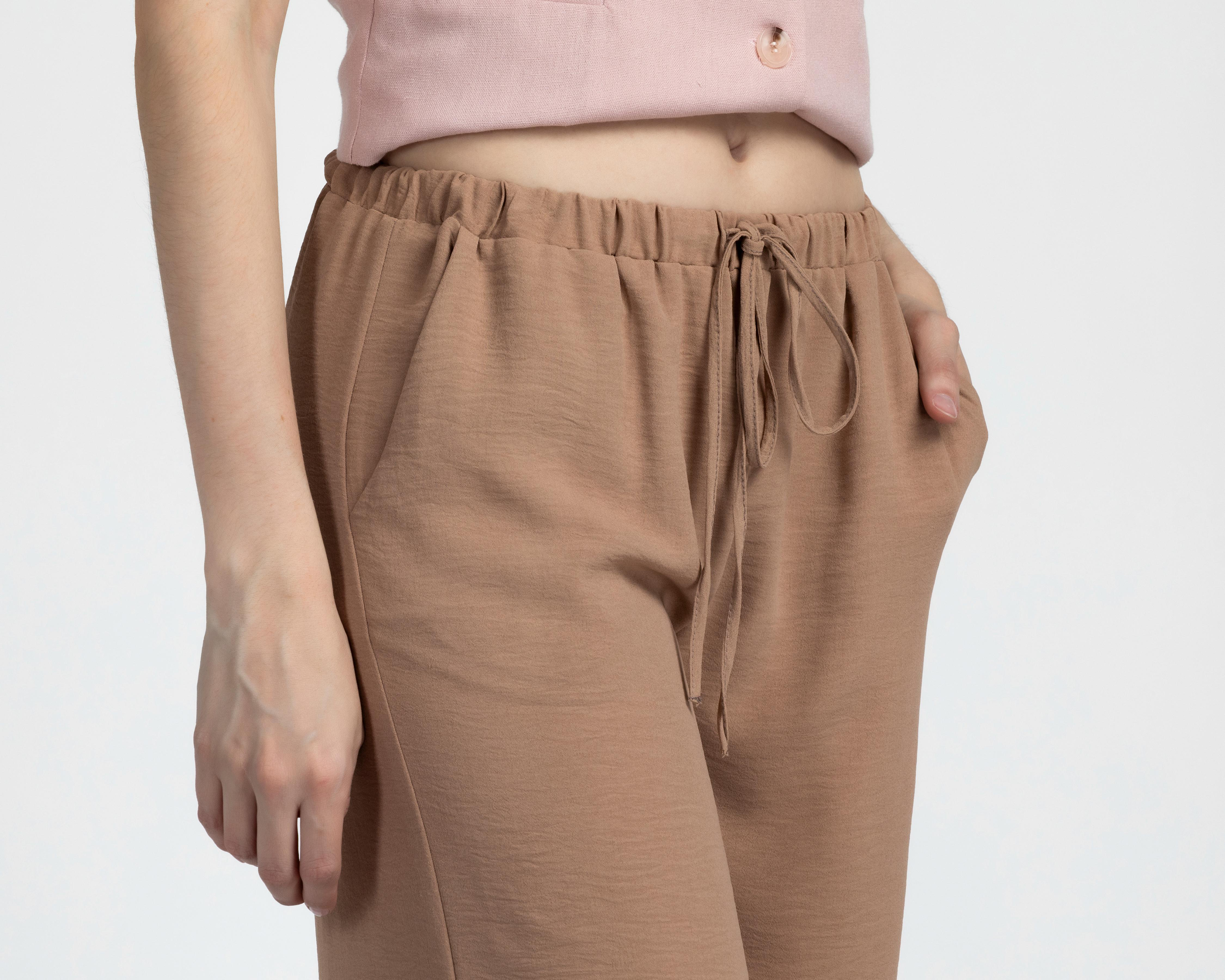 Foto 4 | Pantalón Palazzo Sahara Café para Mujer