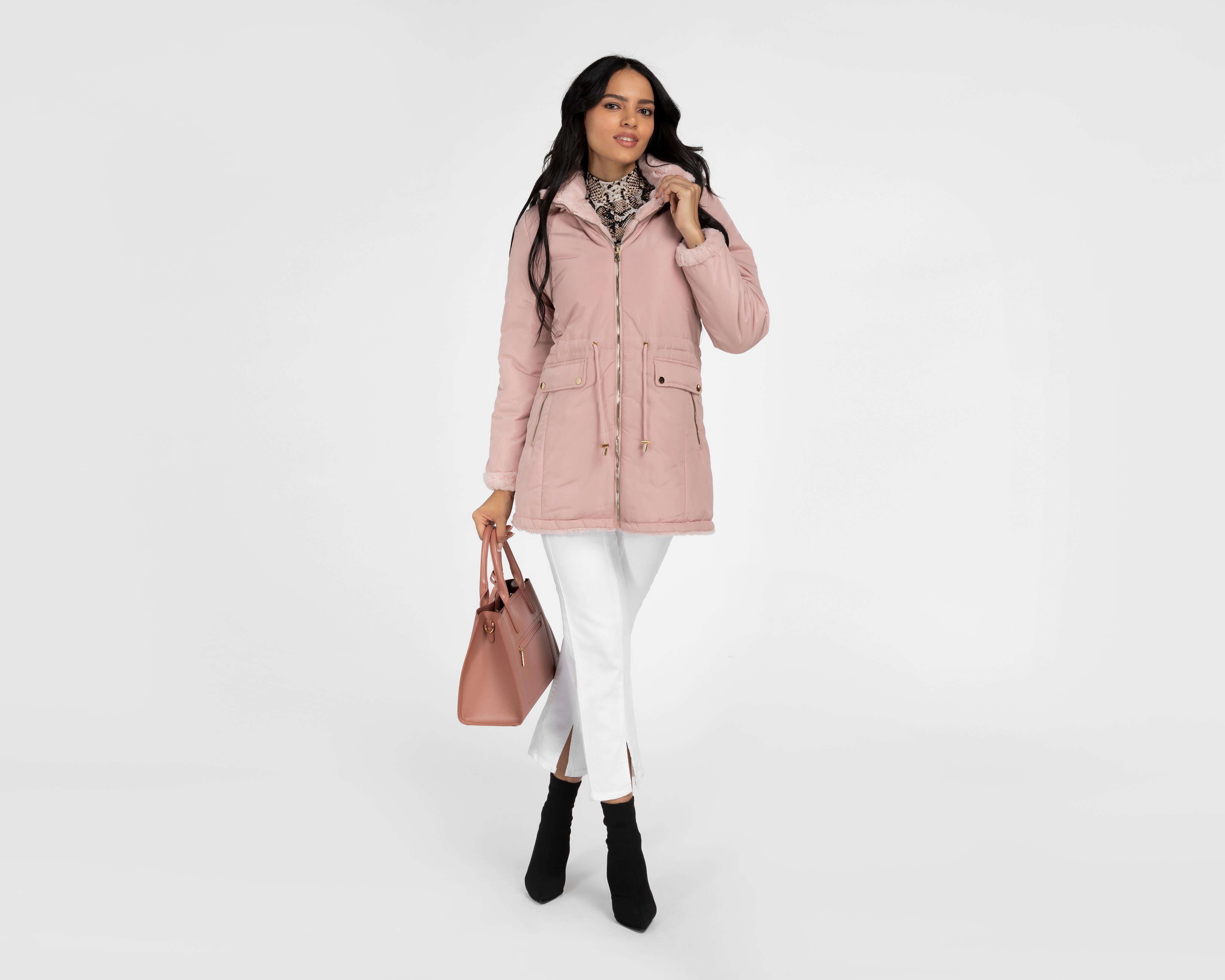 Foto 2 | Chamarra Hollander Rosa con Peluche