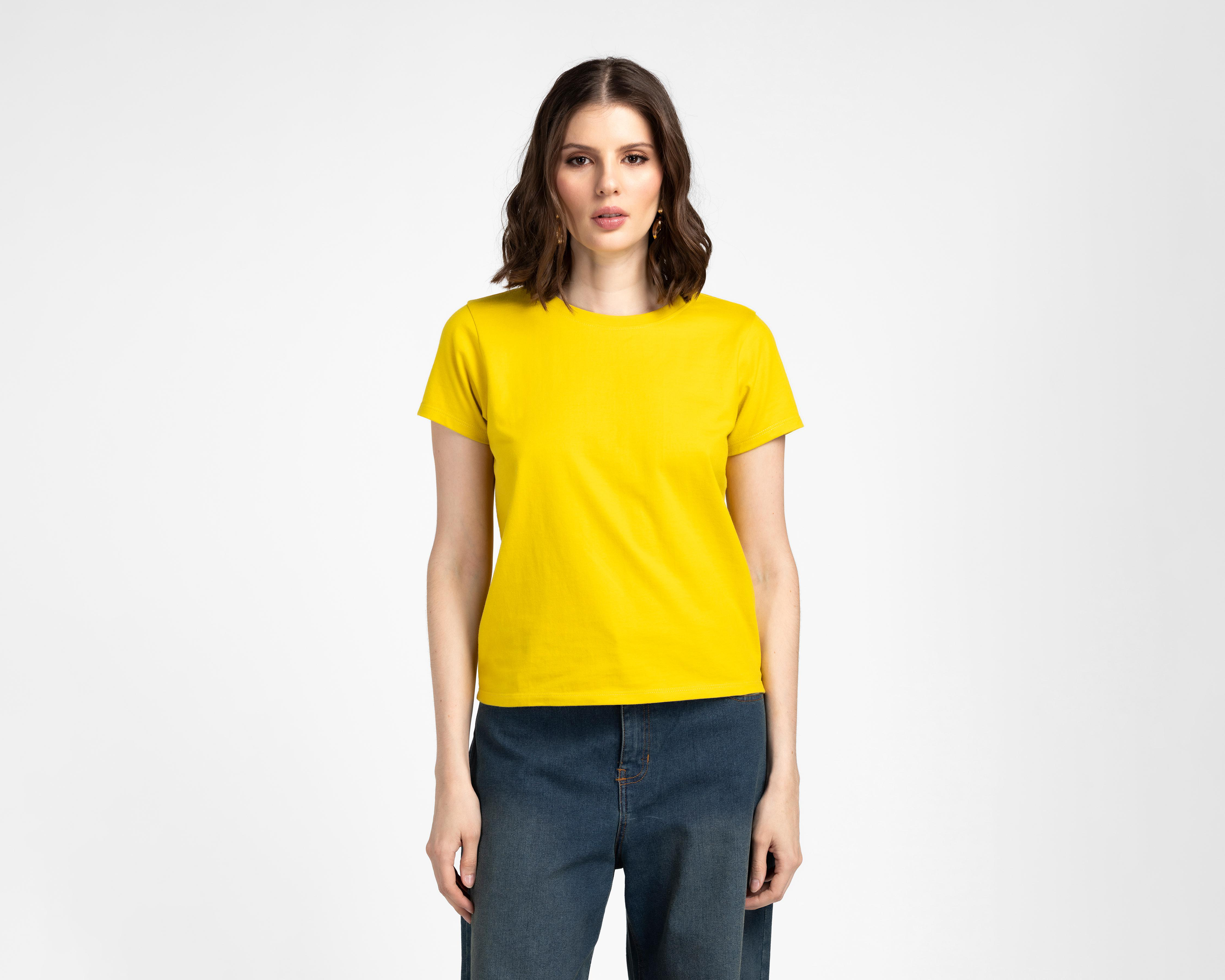 Foto 2 pulgar | Playera Amarilla Sahara para Mujer