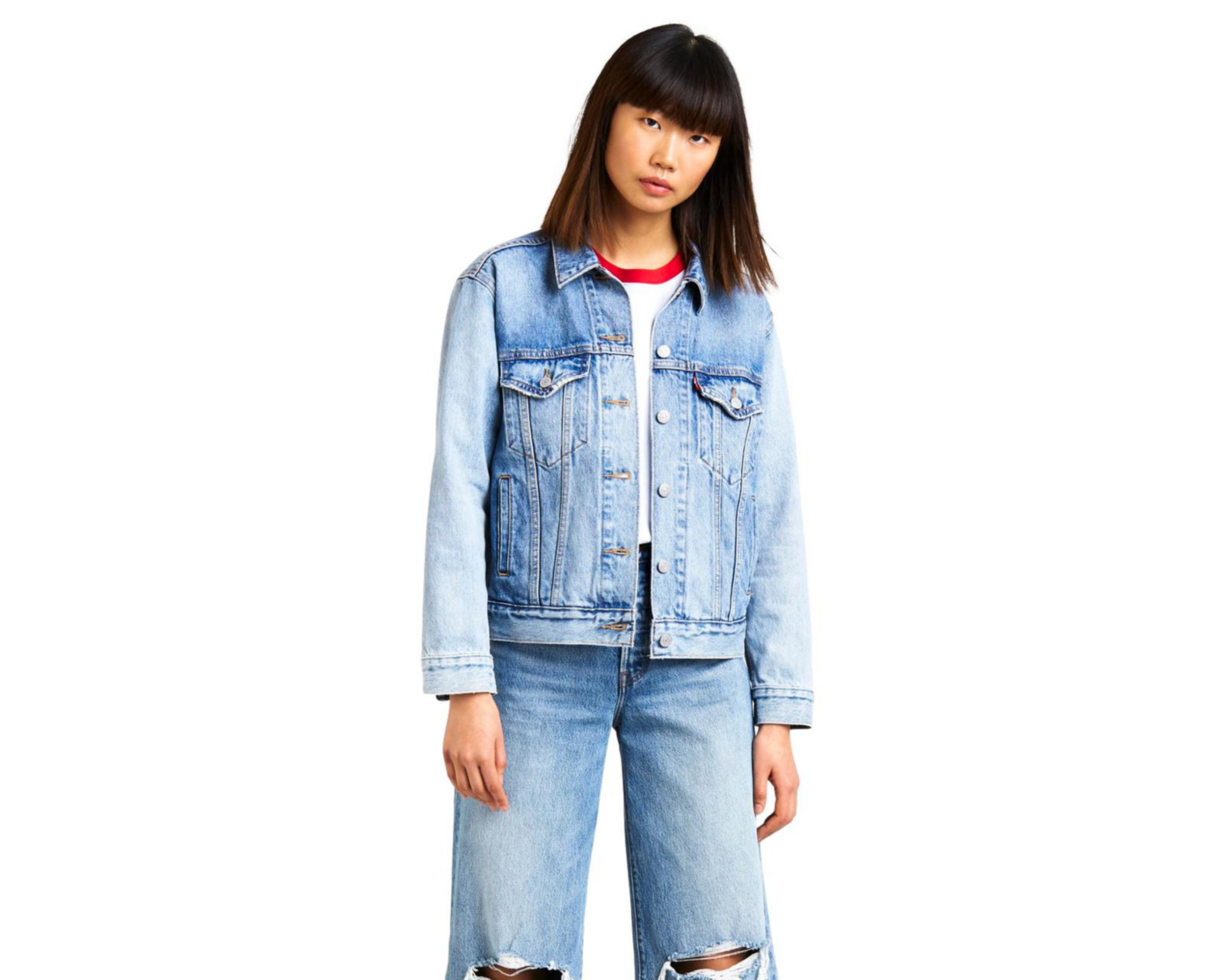 Foto 1 | Chamarra de Algodón Trucker Levi's para Mujer