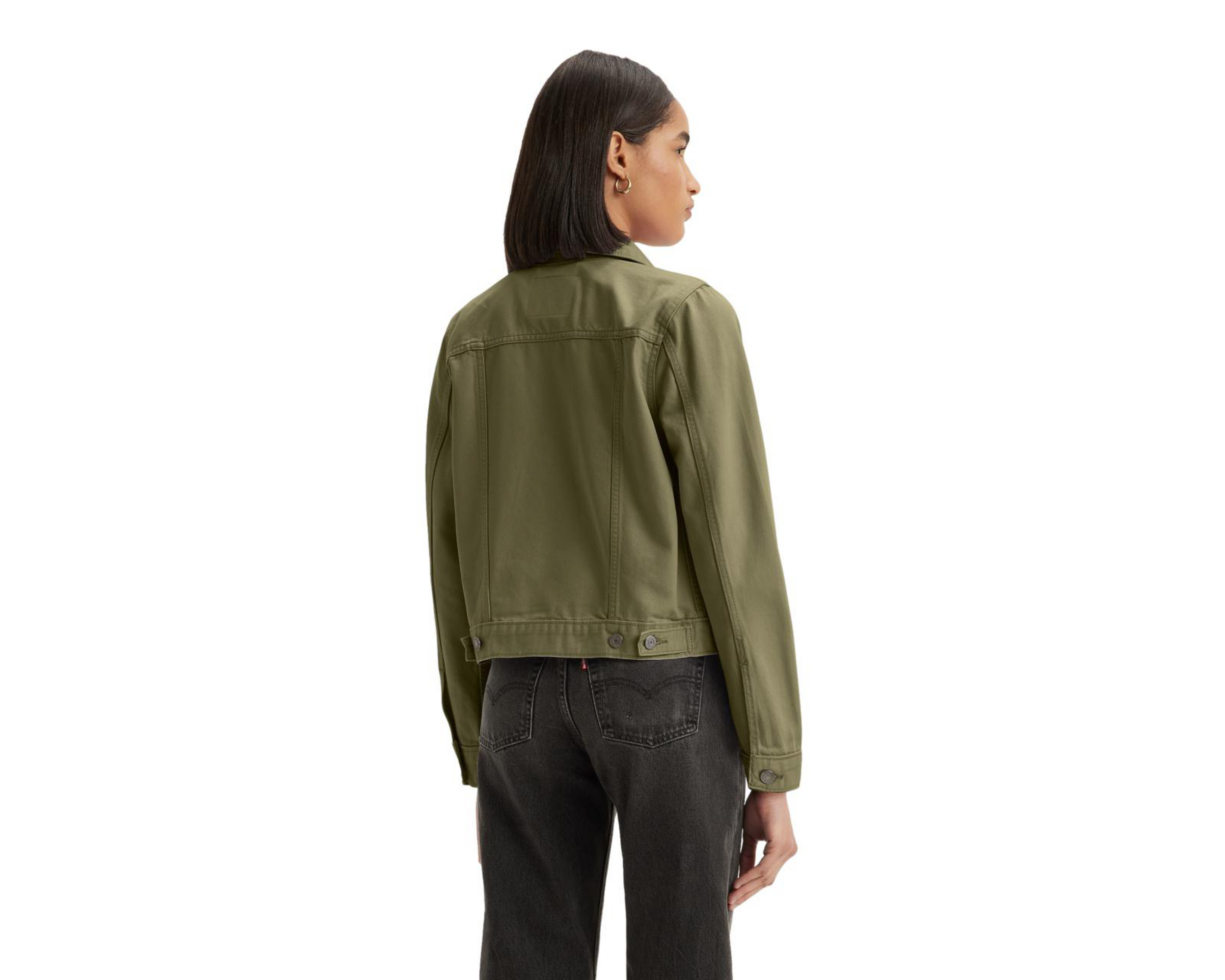 Foto 4 pulgar | Chamarra de Algodón Verde Levi's para Mujer