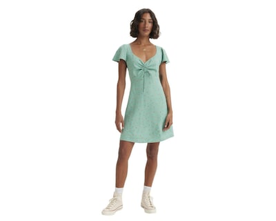 Foto 1 | Vestido Casual Levi's Verde Floral Corto para Mujer