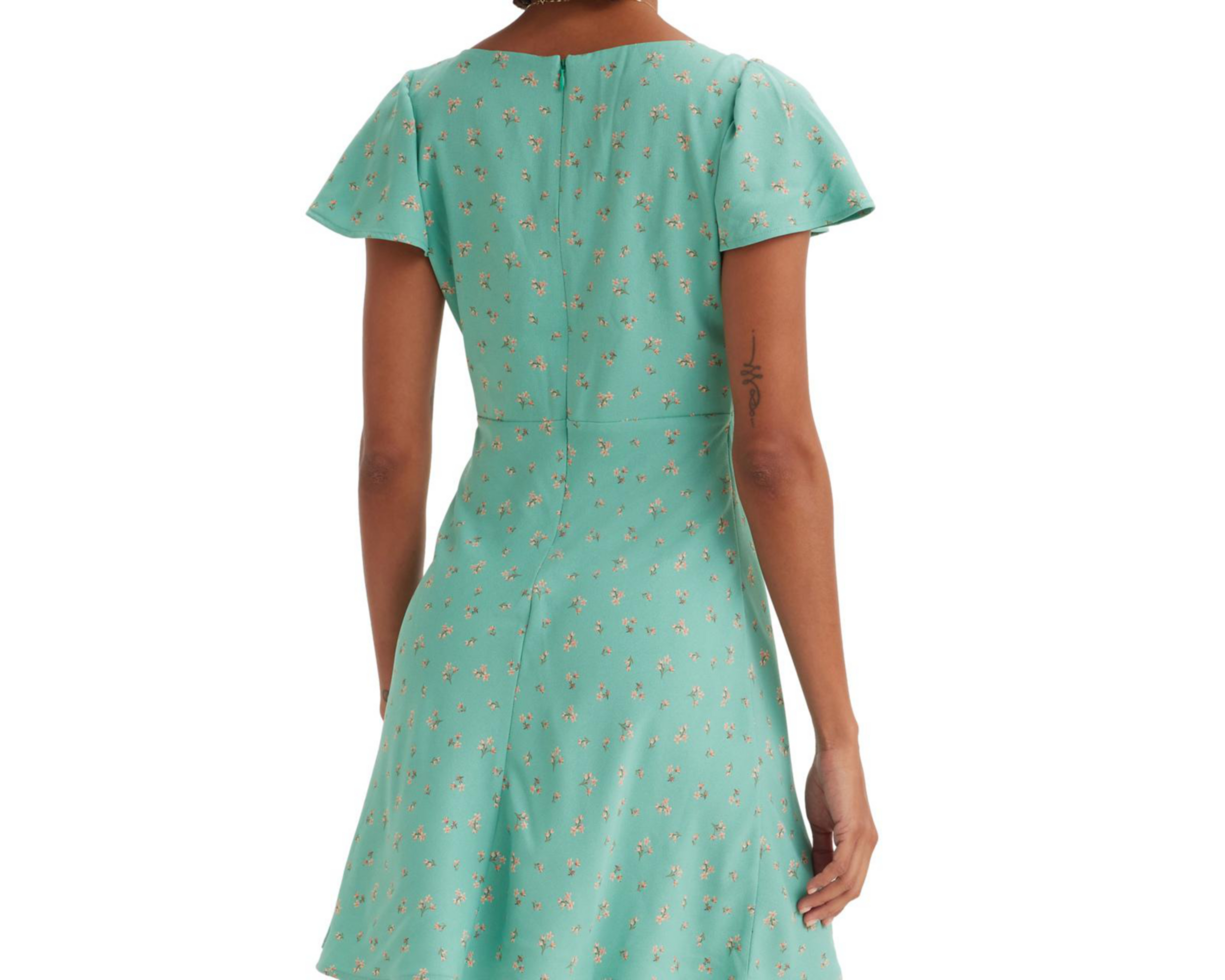 Foto 4 | Vestido Casual Levi's Verde Floral Corto para Mujer