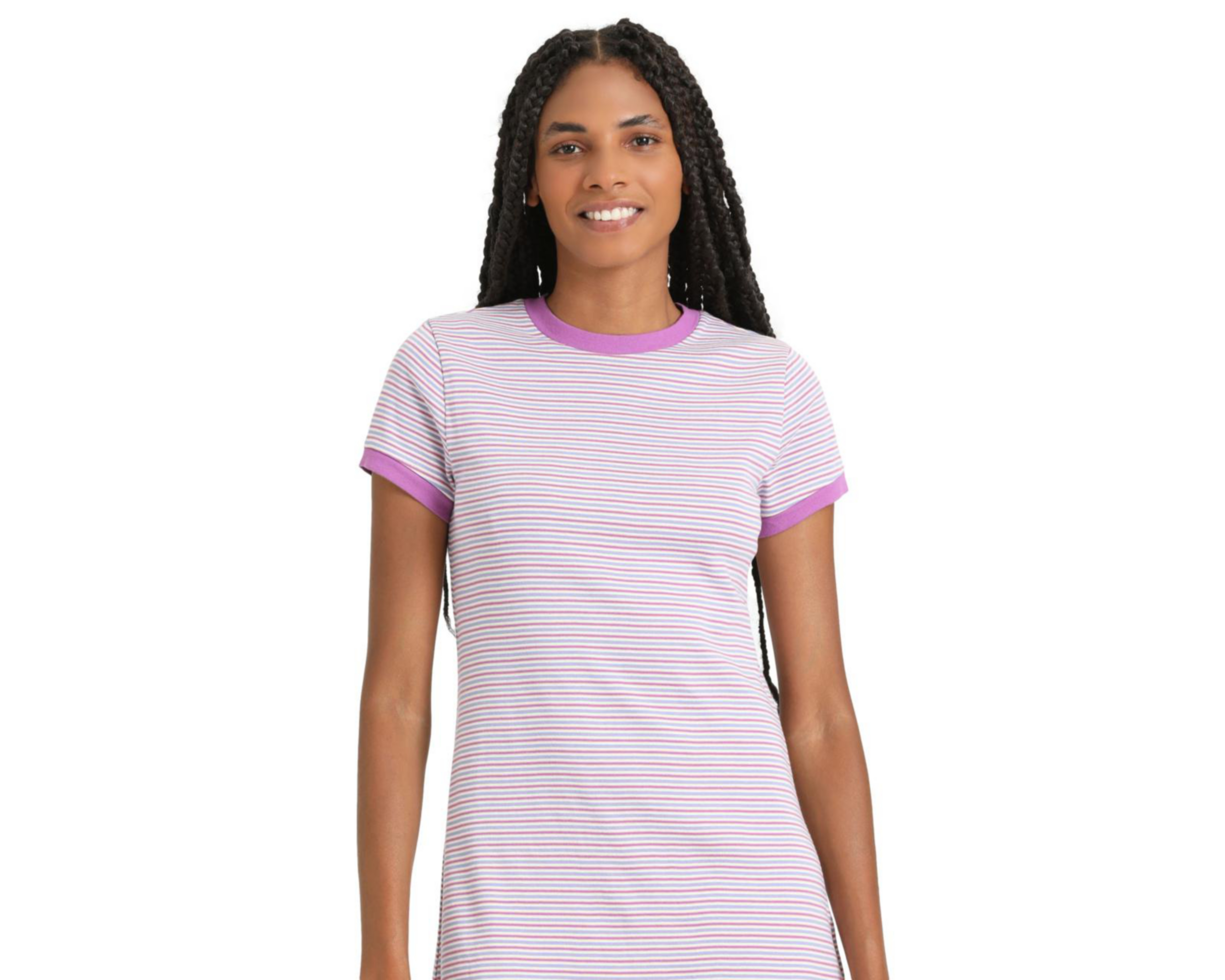 Foto 6 pulgar | Vestido Casual Levi's a Rayas Cuello Redondo Corto para Mujer