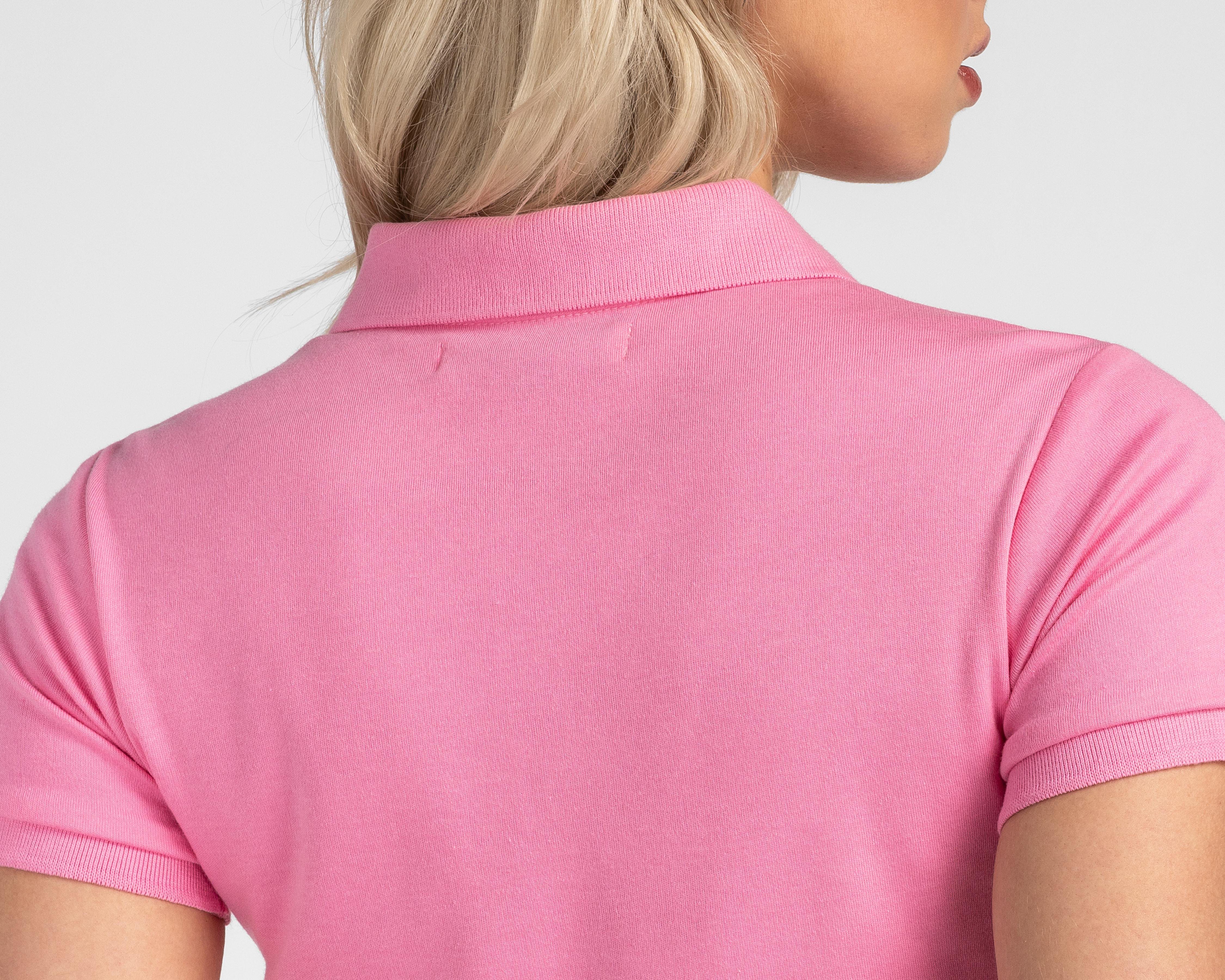 Foto 6 pulgar | Playera Polo Refill Rosa para Mujer