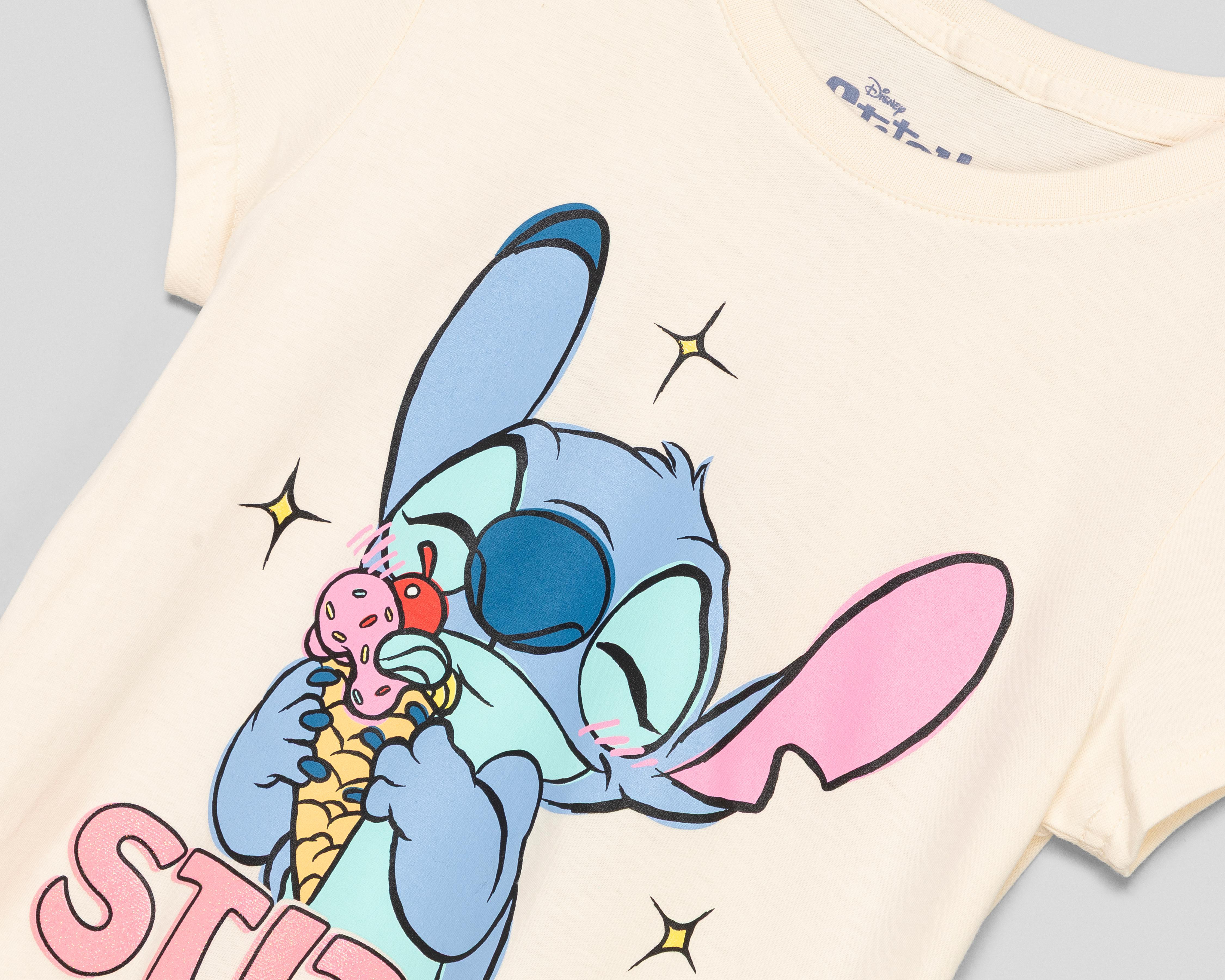 Foto 4 pulgar | Playera Manga Corta Disney Lilo & Stitch Juvenil