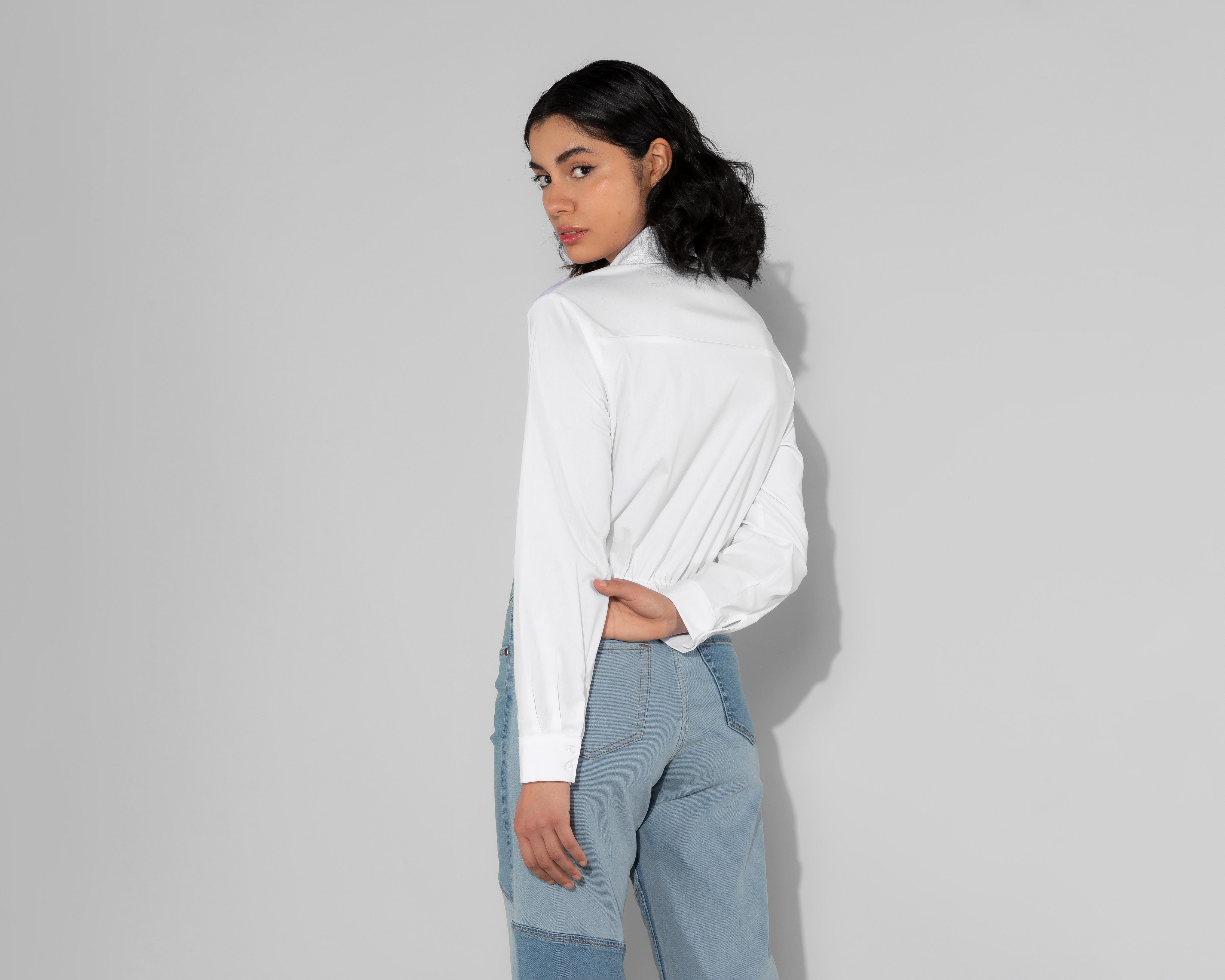 Foto 3 | Blusa Thinner Crop Top con Jareta en la Cintura