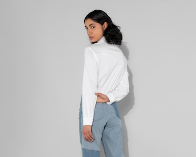 Foto 3 | Blusa Thinner Crop Top con Jareta en la Cintura