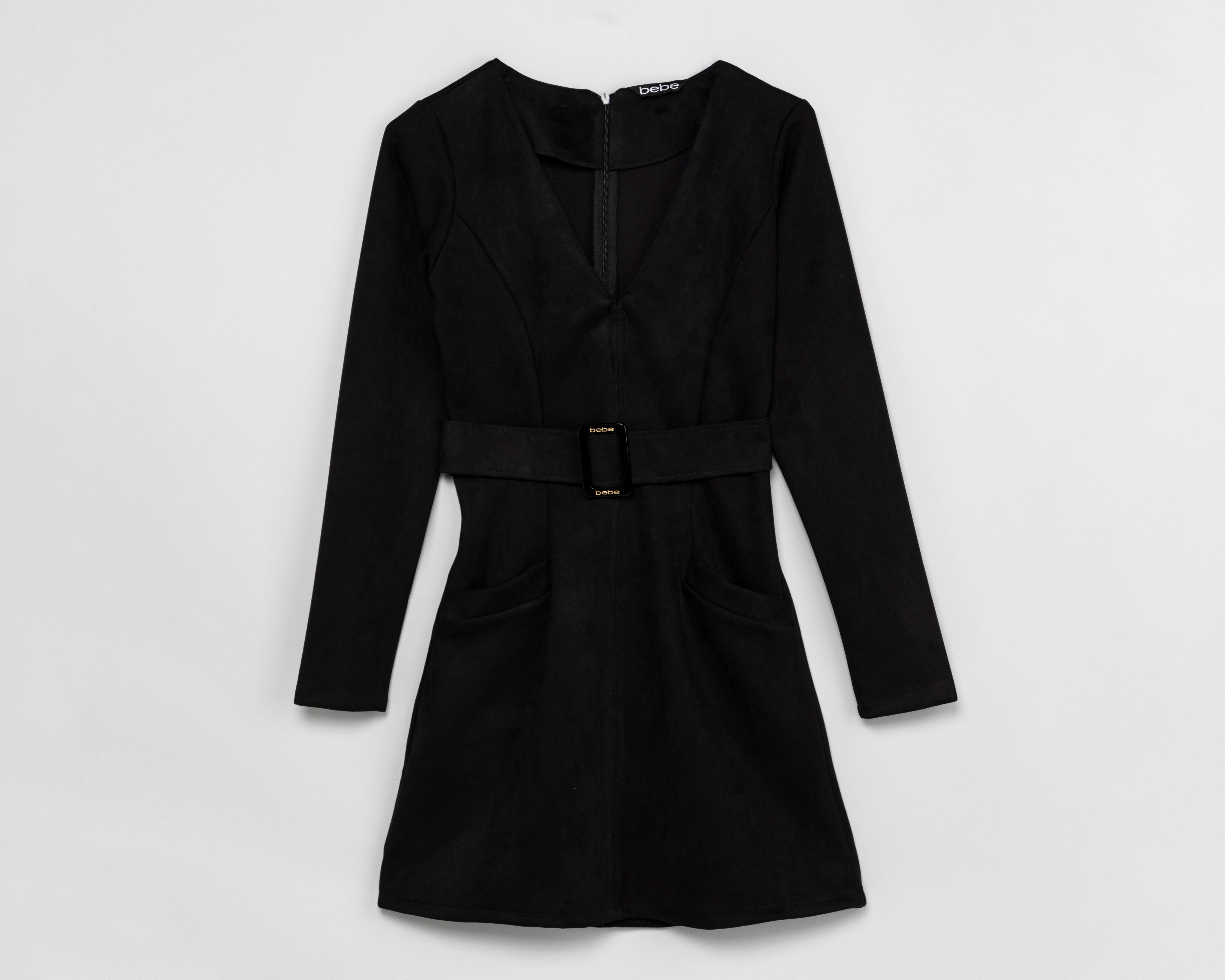 Foto 7 pulgar | Vestido Bebe de Gamuza con Cinturón