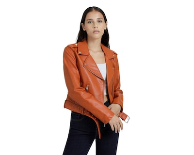 Foto 4 | Chamarra Anaranjada Levi's para Mujer