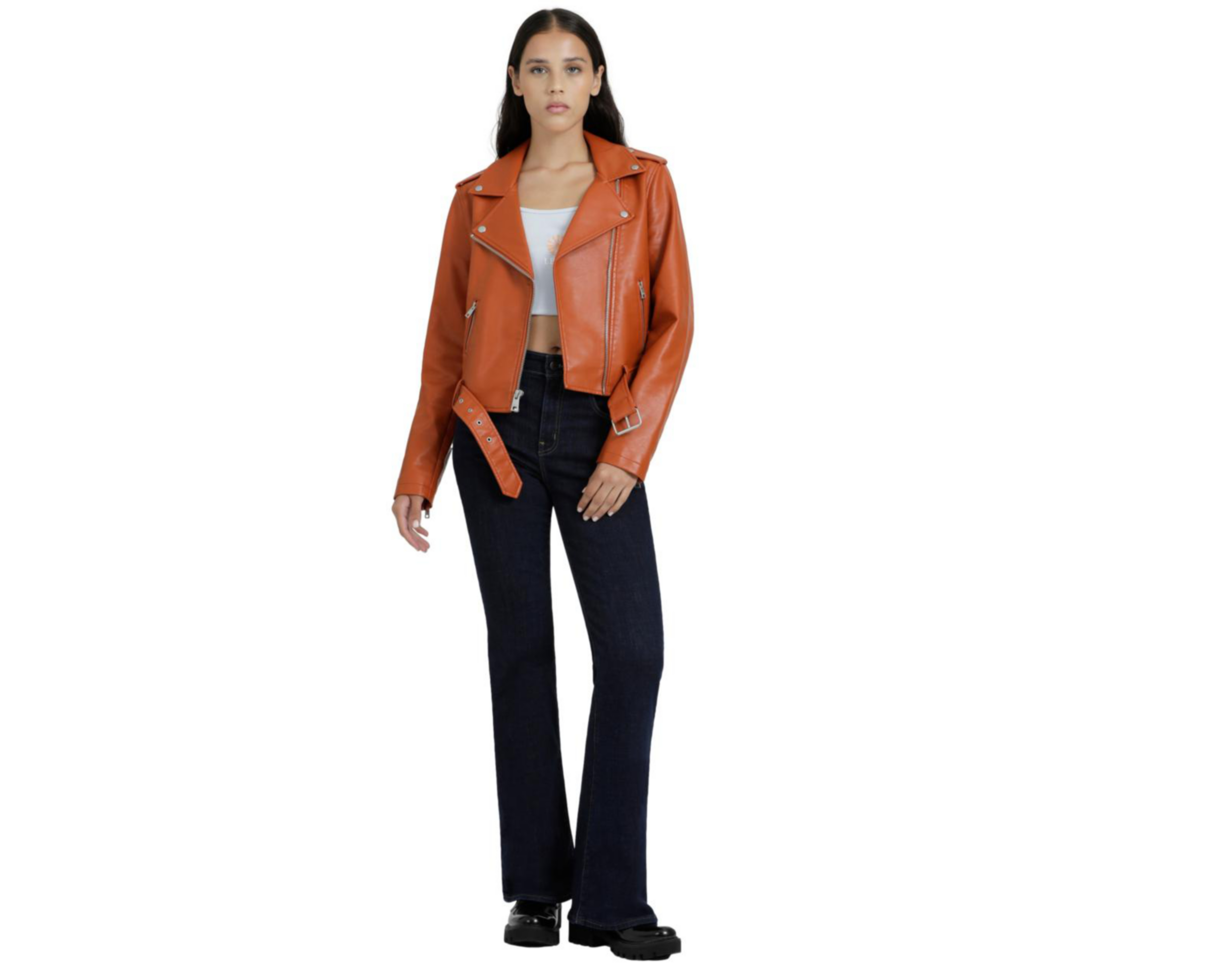 Foto 6 | Chamarra Anaranjada Levi's para Mujer