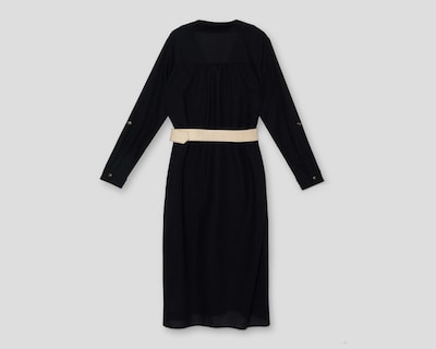 Foto 2 | Vestido Casual Sahara Negro Manga Larga con Cinturón
