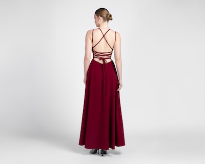 Foto 3 | Vestido de Noche Sienteme Tinto con Lentejuelas Largo para Mujer