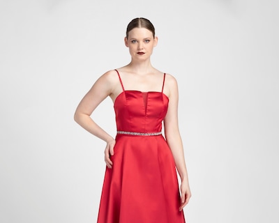 Foto 4 | Vestido de Noche Nina Ferre Rojo con Pedrería Largo para Mujer