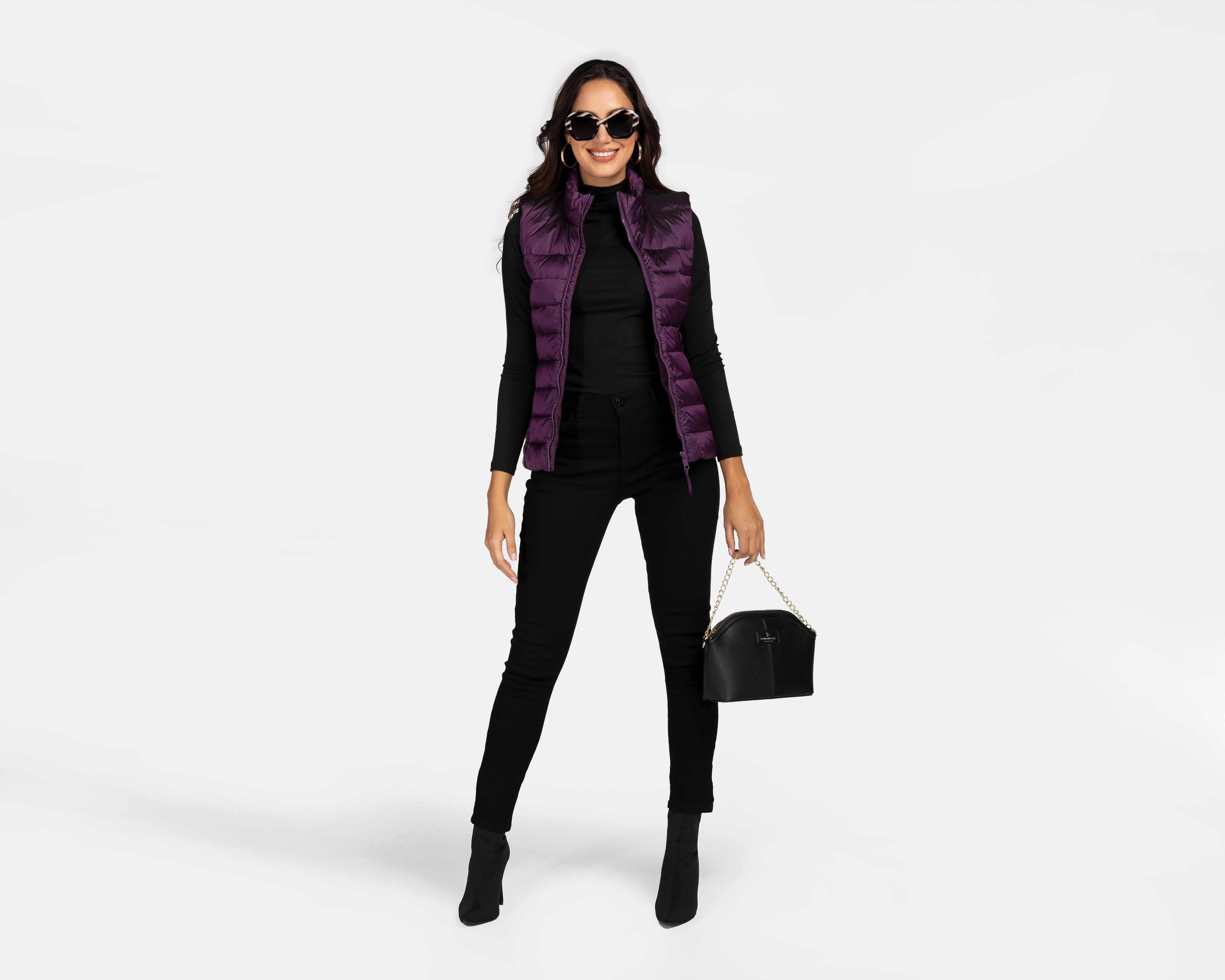 Foto 2 | Chaleco Morado Greenlander para Mujer