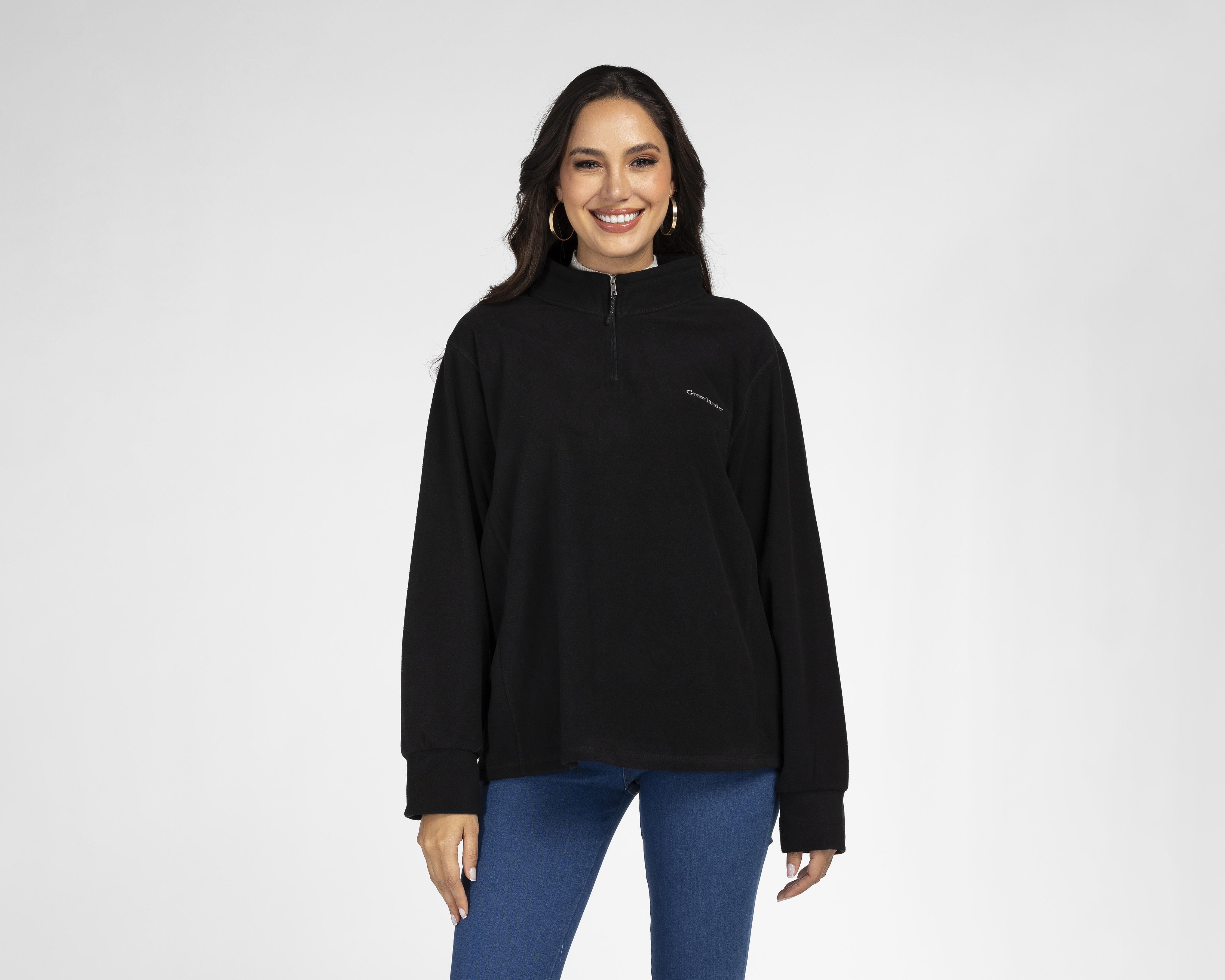 Sudadera Negra Greenlander para Mujer