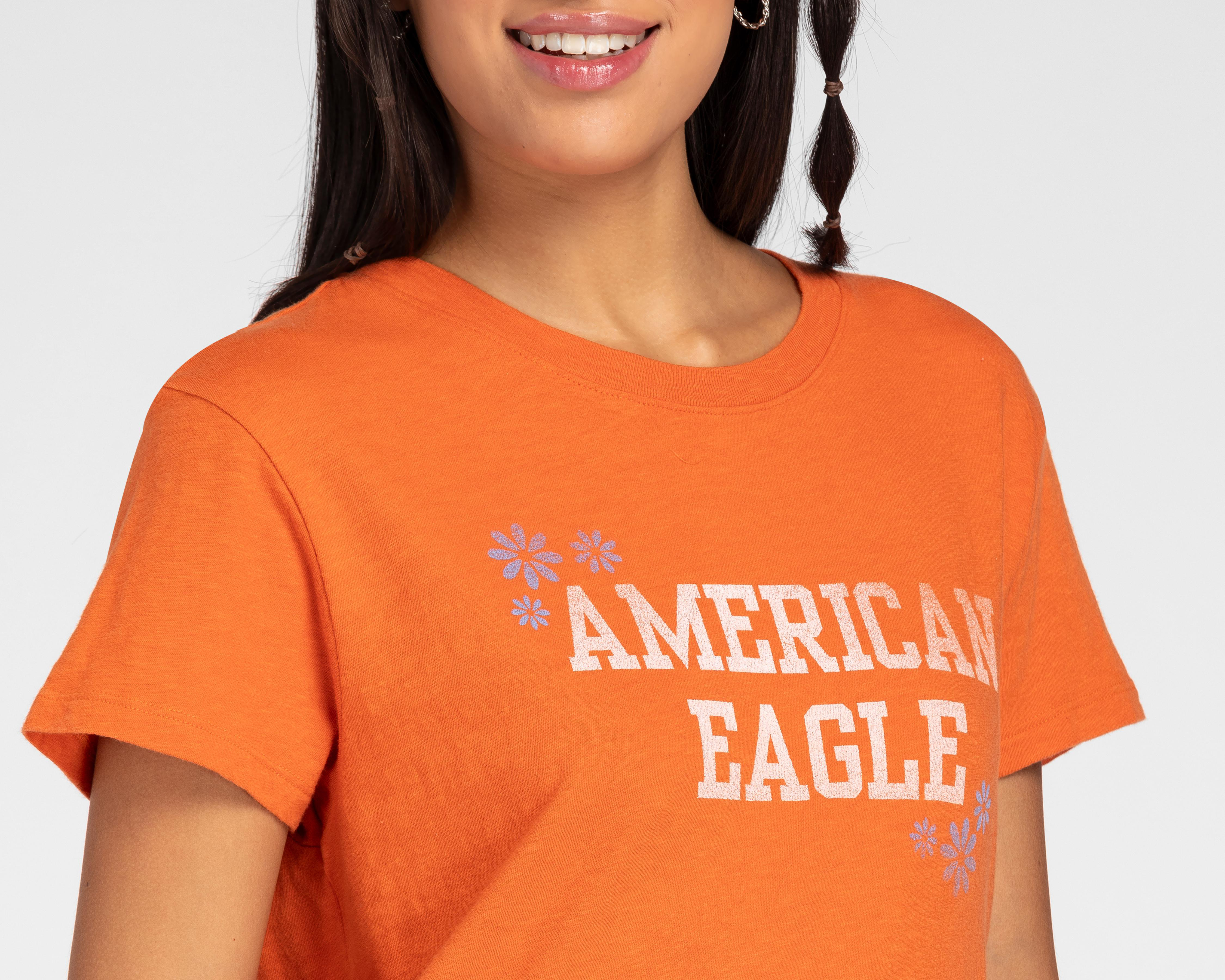 Foto 4 | Playera American Eagle Manga Corta Estampada