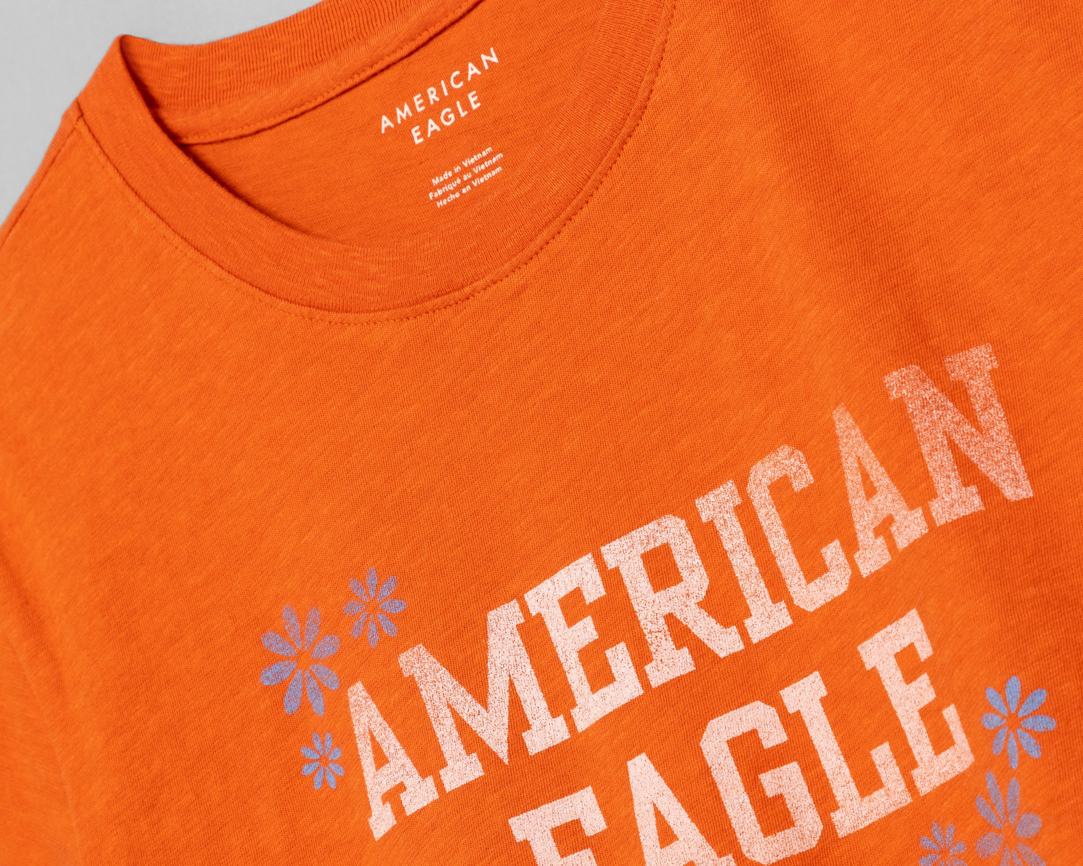 Foto 6 | Playera American Eagle Manga Corta Estampada
