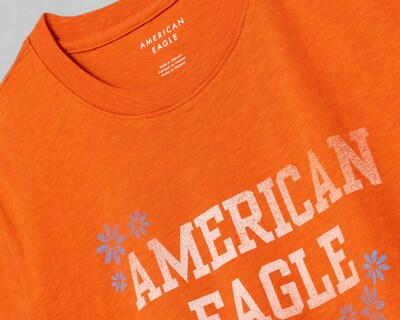 Foto 6 | Playera American Eagle Manga Corta Estampada