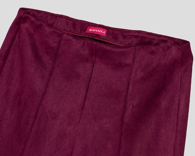 Foto 3 | Pantalón Ancho Sahara Vino para Mujer