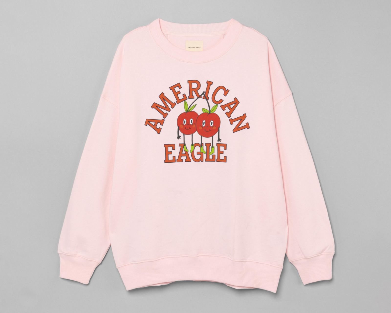 Sudadera American Eagle Rosa Estampada