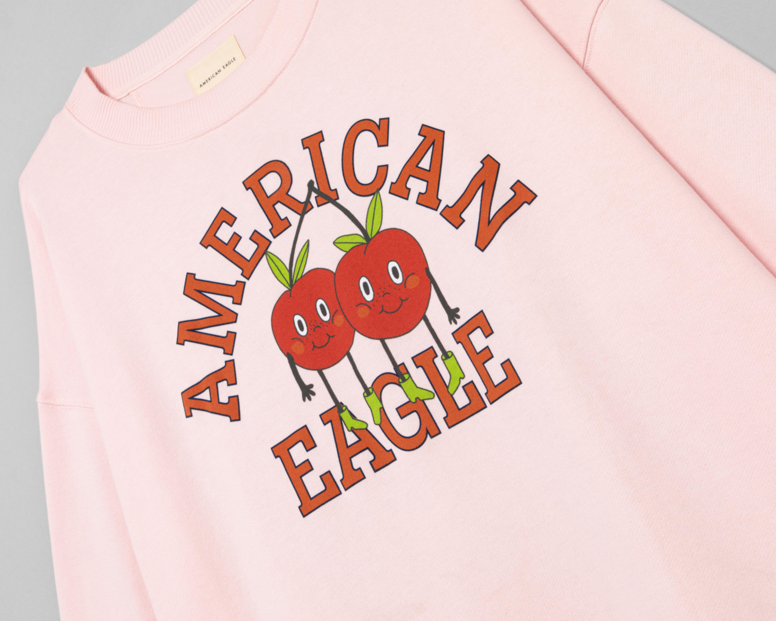 Foto 4 pulgar | Sudadera American Eagle Rosa Estampada