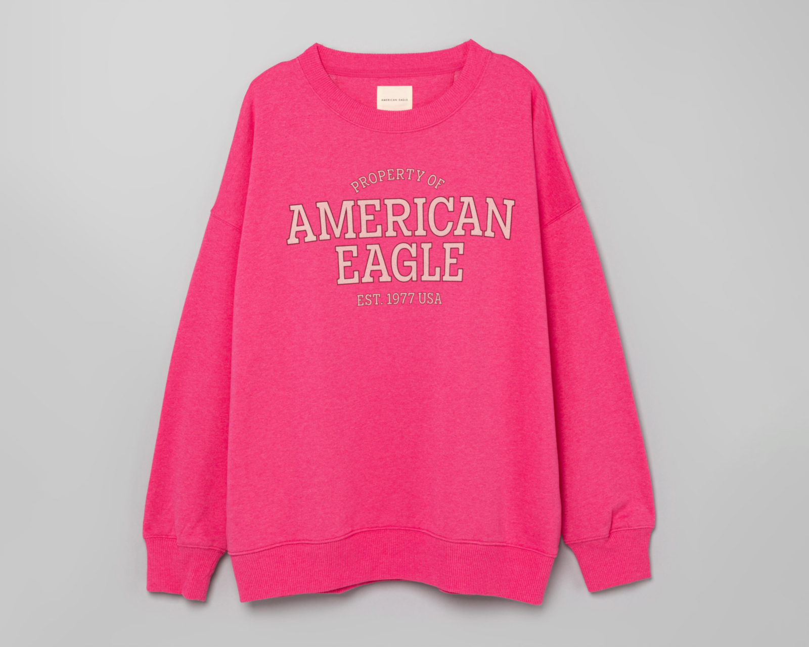 Sudadera American Eagle Rosa Estampada