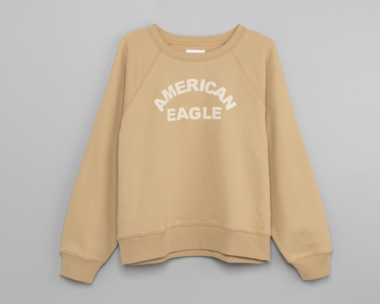 Foto 2 pulgar | Sudadera American Eagle Café Estampada