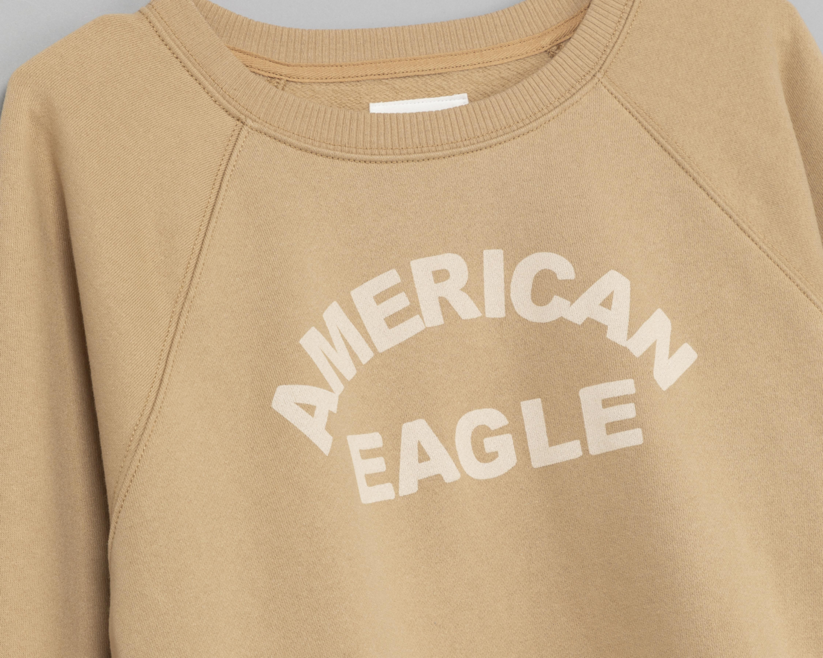 Foto 4 pulgar | Sudadera American Eagle Café Estampada