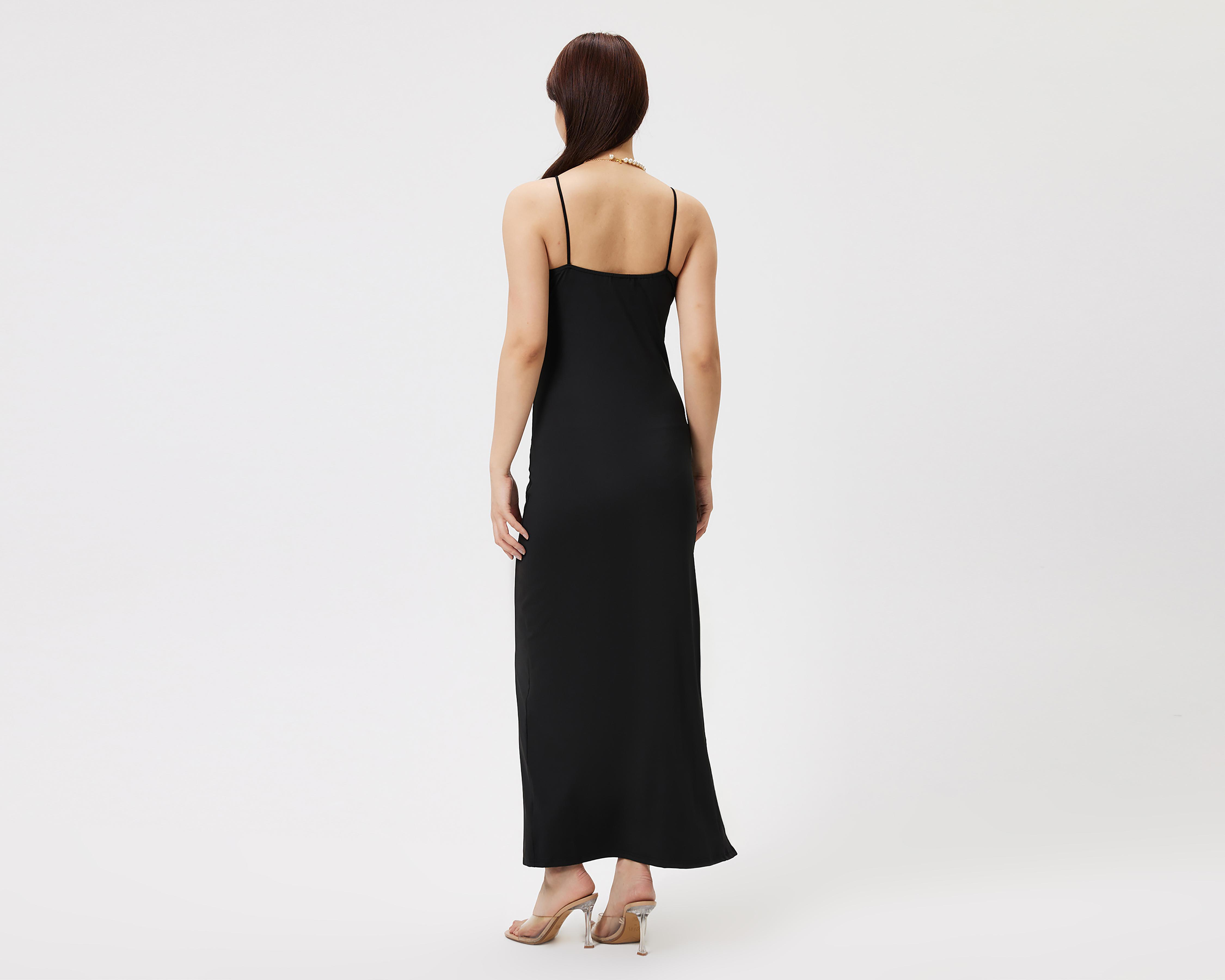 Foto 4 pulgar | Vestido Casual Savana de Tirantes Negro