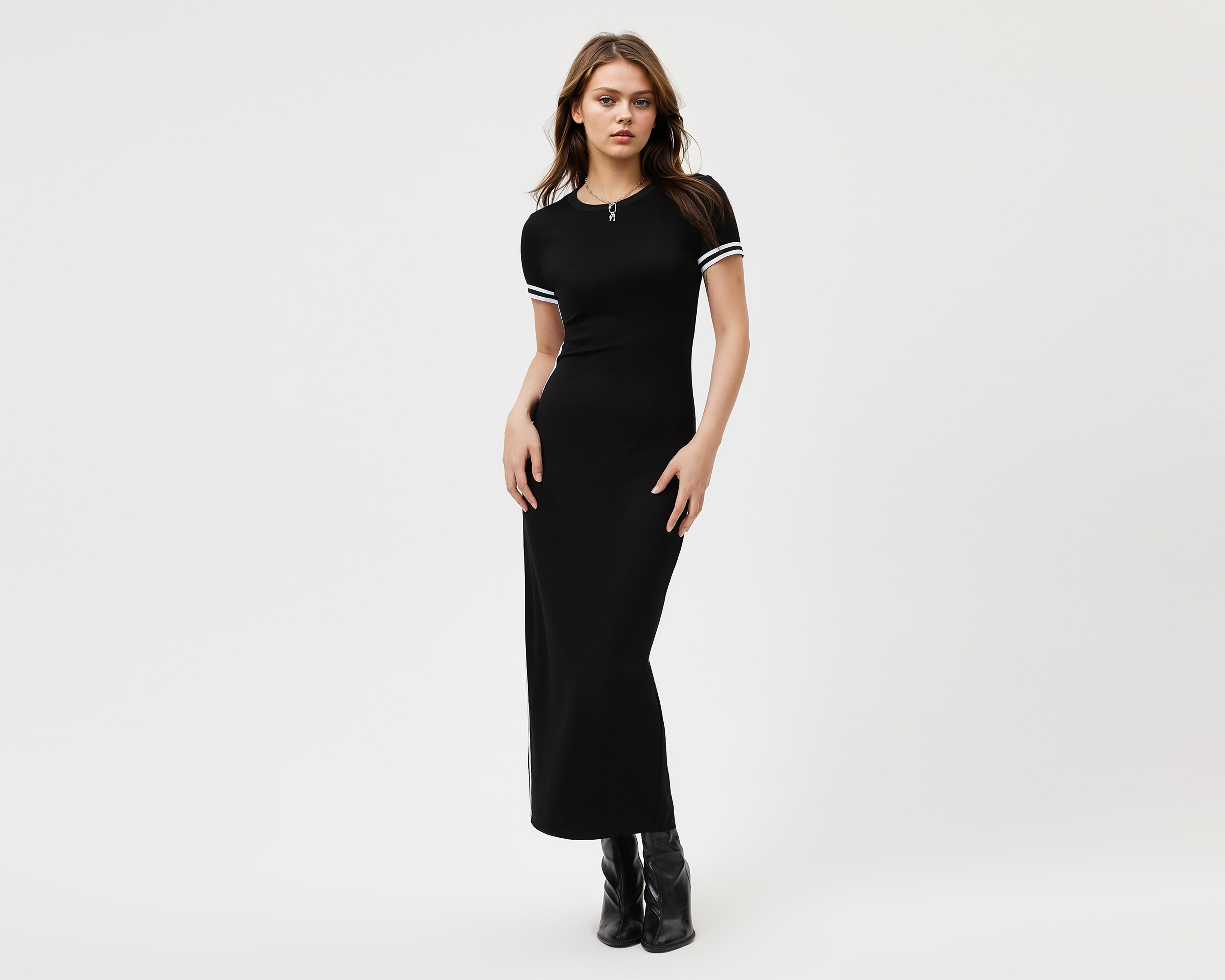 Foto 2 | Vestido Casual Savana Manga Corta Negro